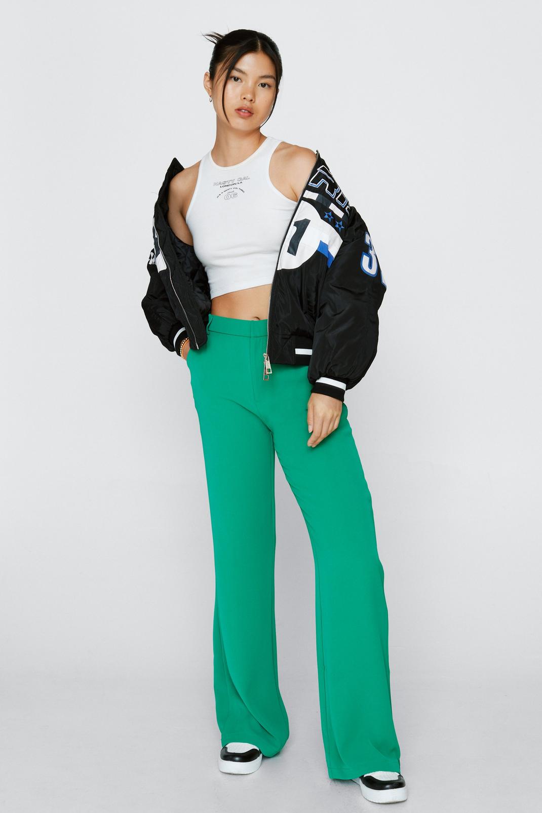 Cobalt Low Waisted Wide Leg Tailored Trousers image number 1
