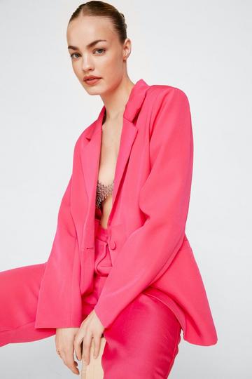 Pink Premium Single Breasted Blazer