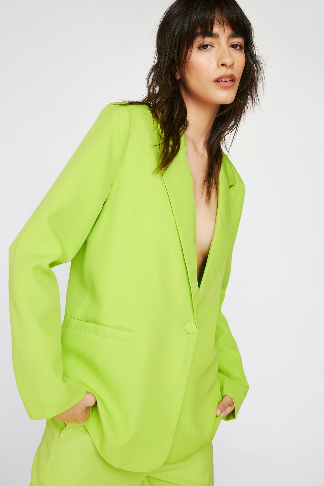 Chartreuse Premium Single Breasted Blazer image number 1