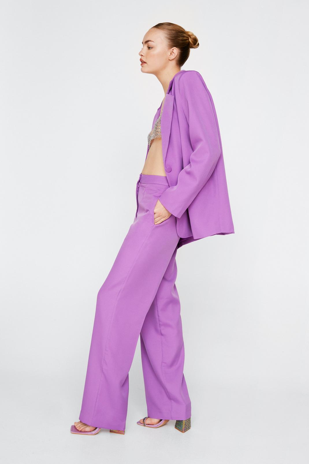 Pantalon de costume en tissu de qualité supérieure, Purple image number 1
