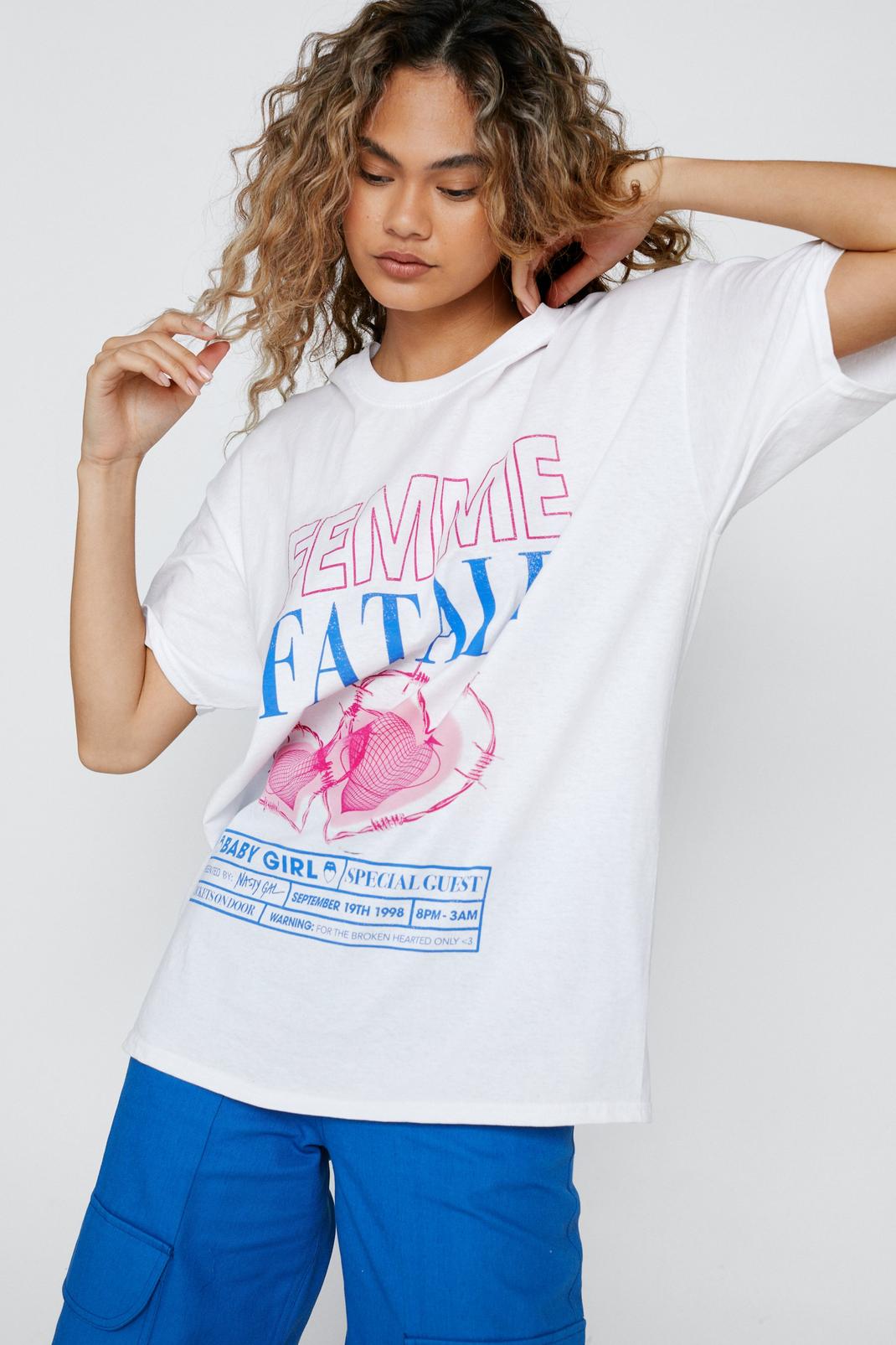 T-shirt oversize à imprimé Femme Fatale image number 1