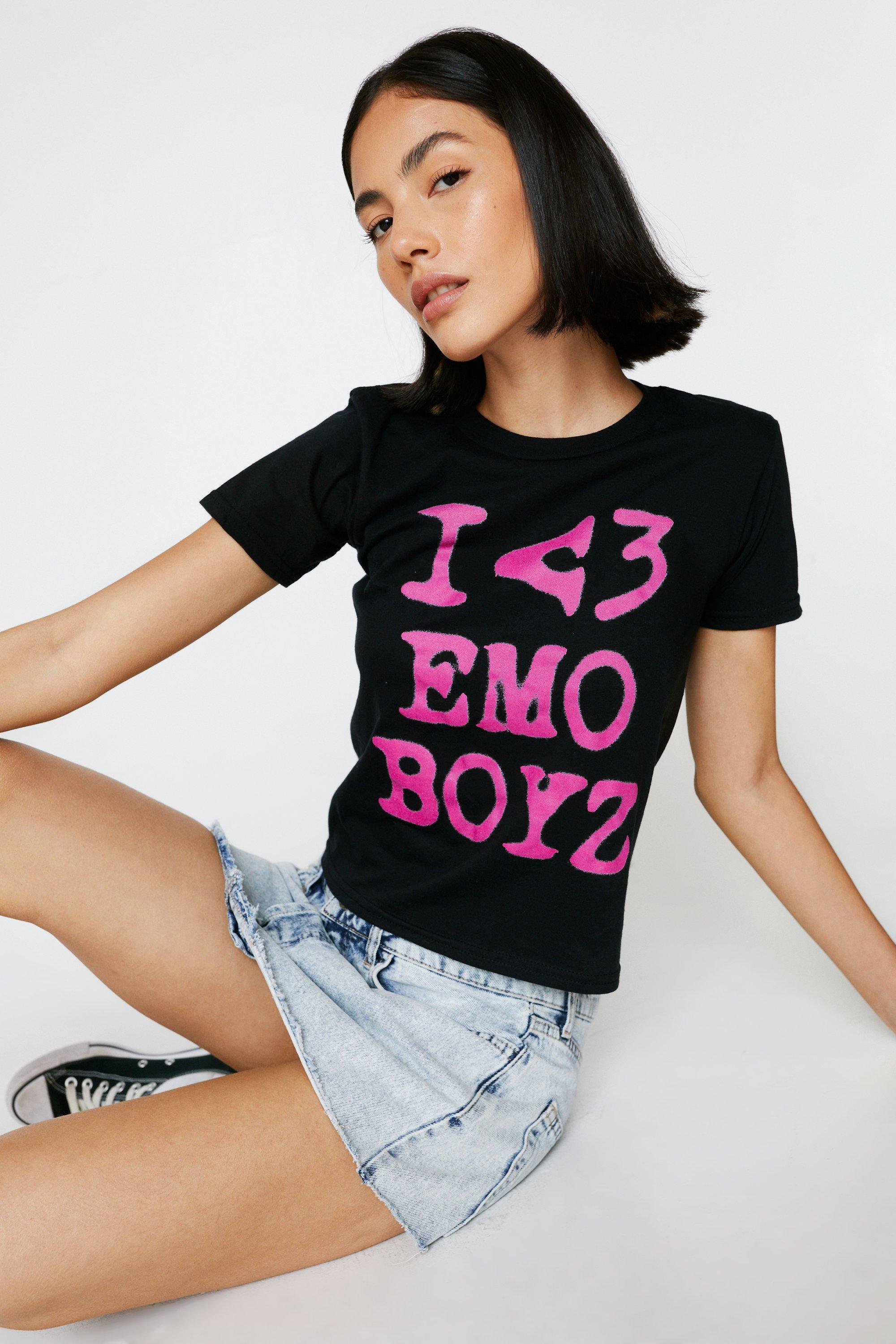 I Love Emo Boys I Heart Emo Boys Tshirt Sticker