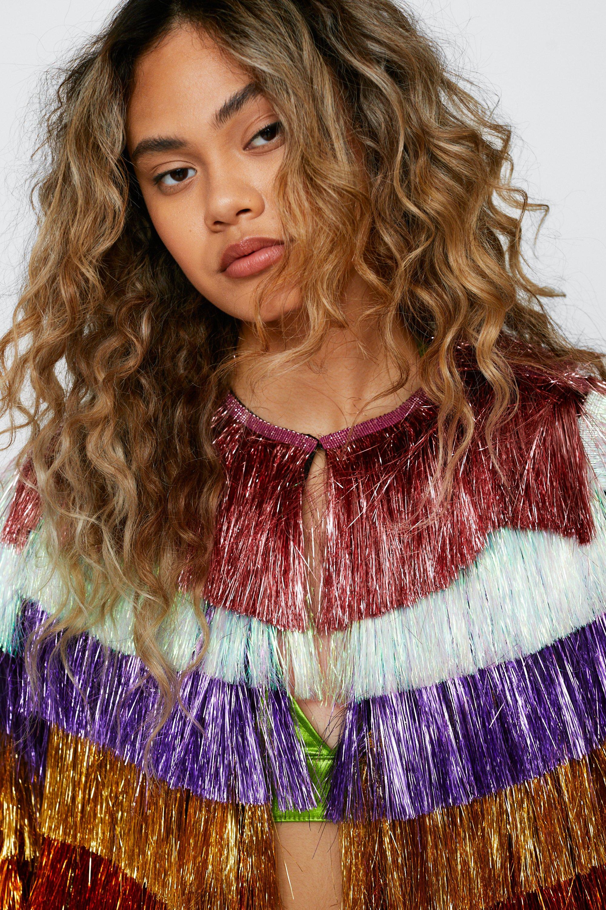 Nasty gal party shop crasher fringe jacket