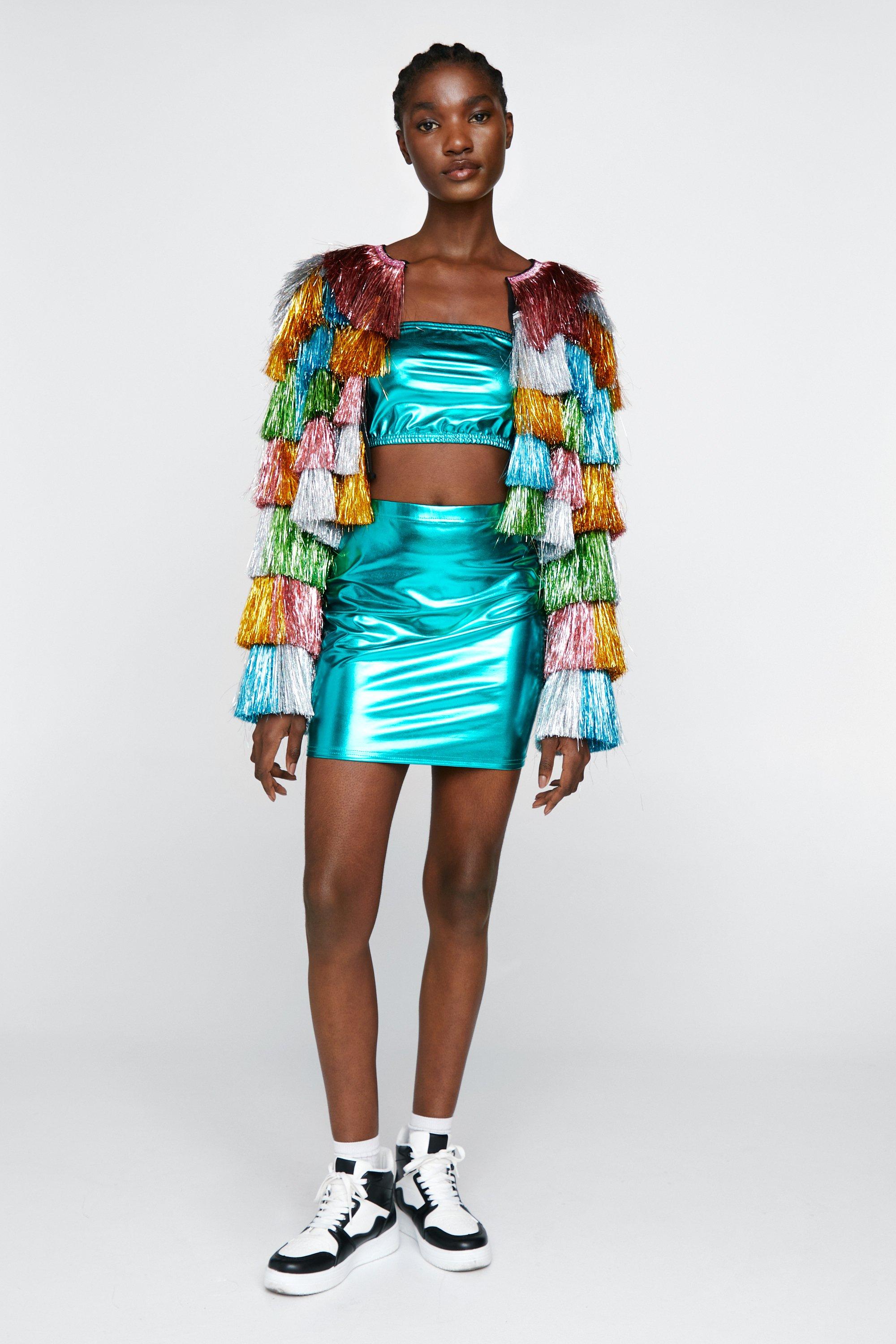 Nasty gal tinsel jacket sale