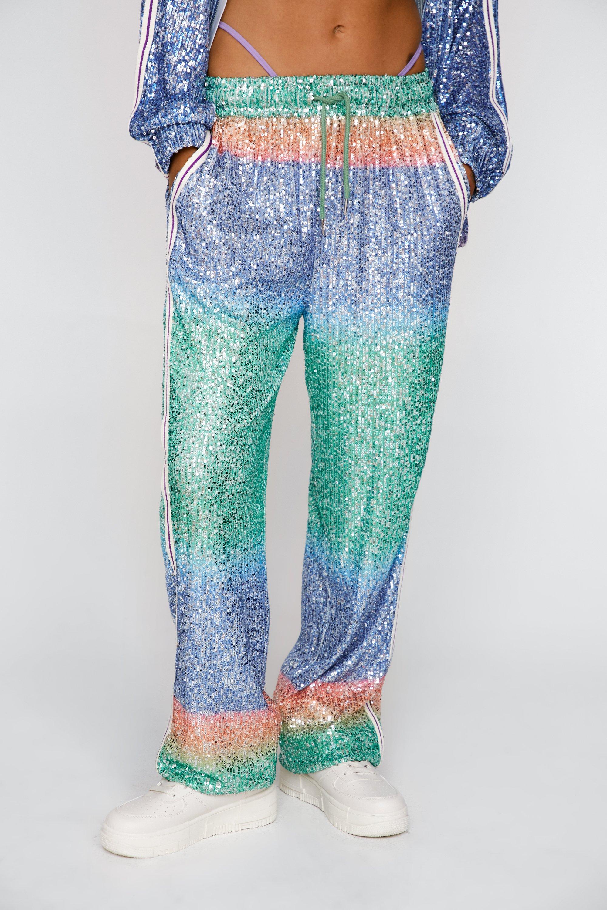 Glitter sweatpants store