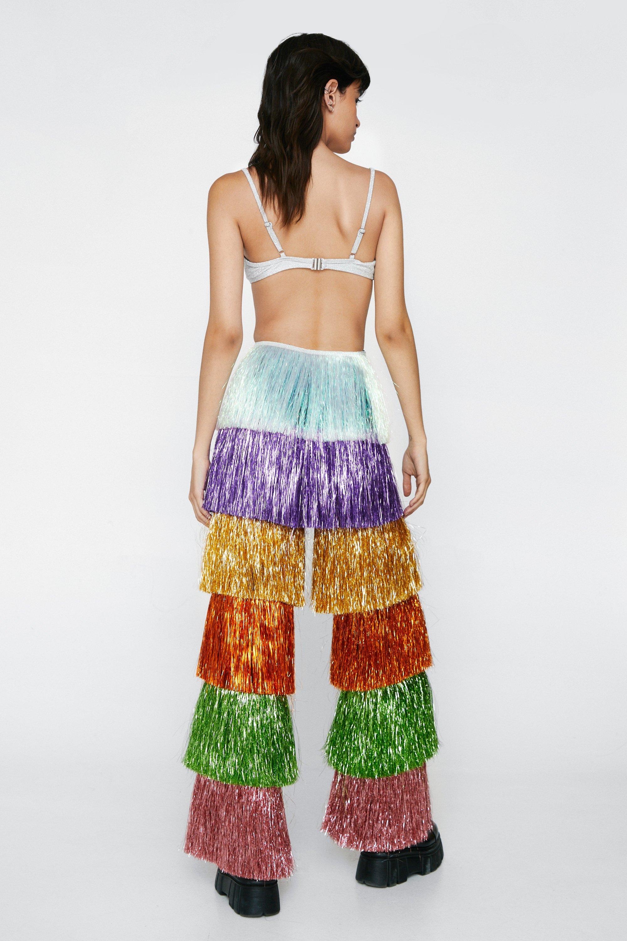 Rainbow Tinsel Pants