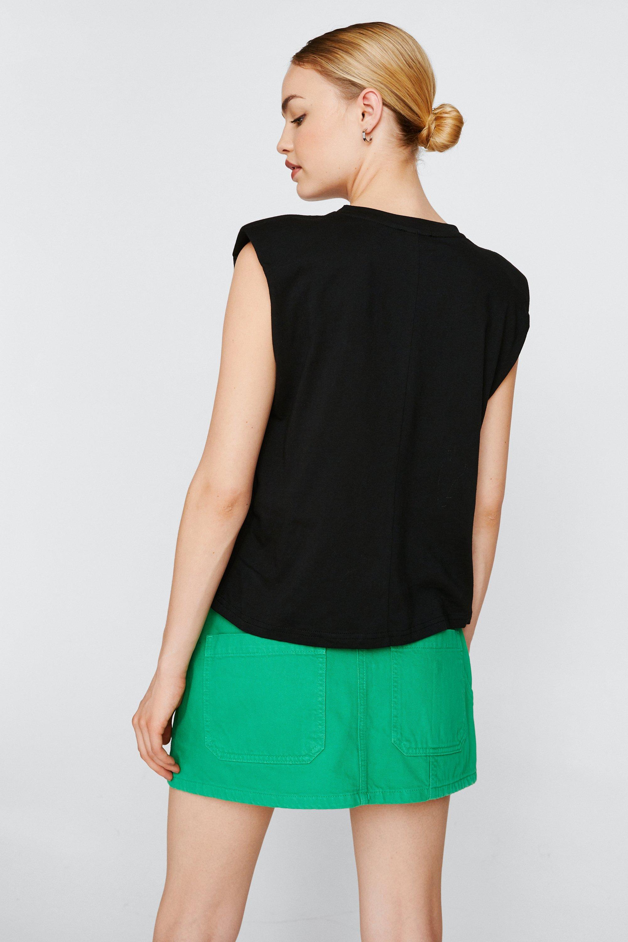 Nasty gal discount shoulder pad tee