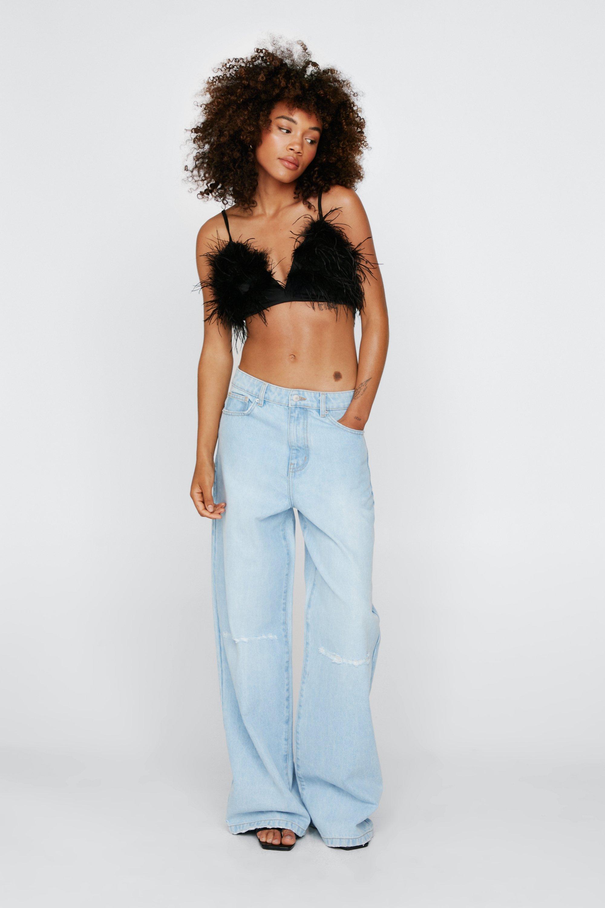 Feather bralette top shop