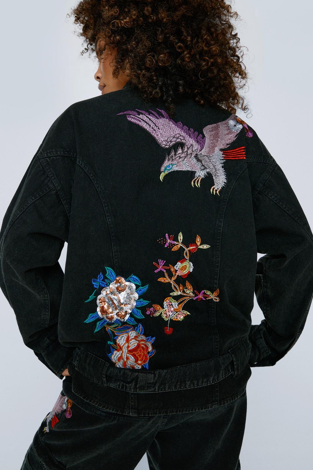 Embroidered Beaded Oversized Pocket Shacket | Nasty Gal