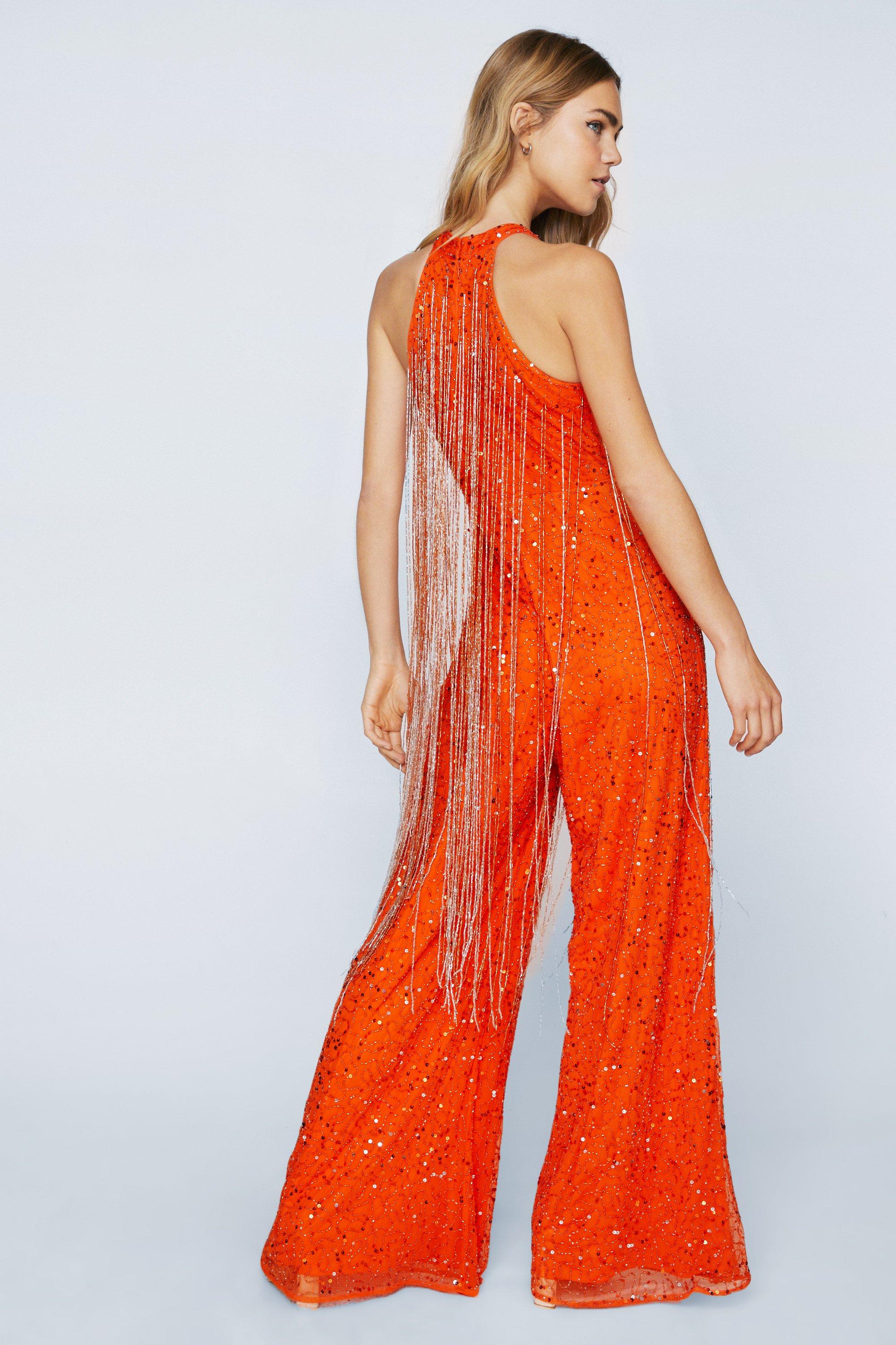 Beaded Tassel Wide Leg Jumpsuit Nasty Gal