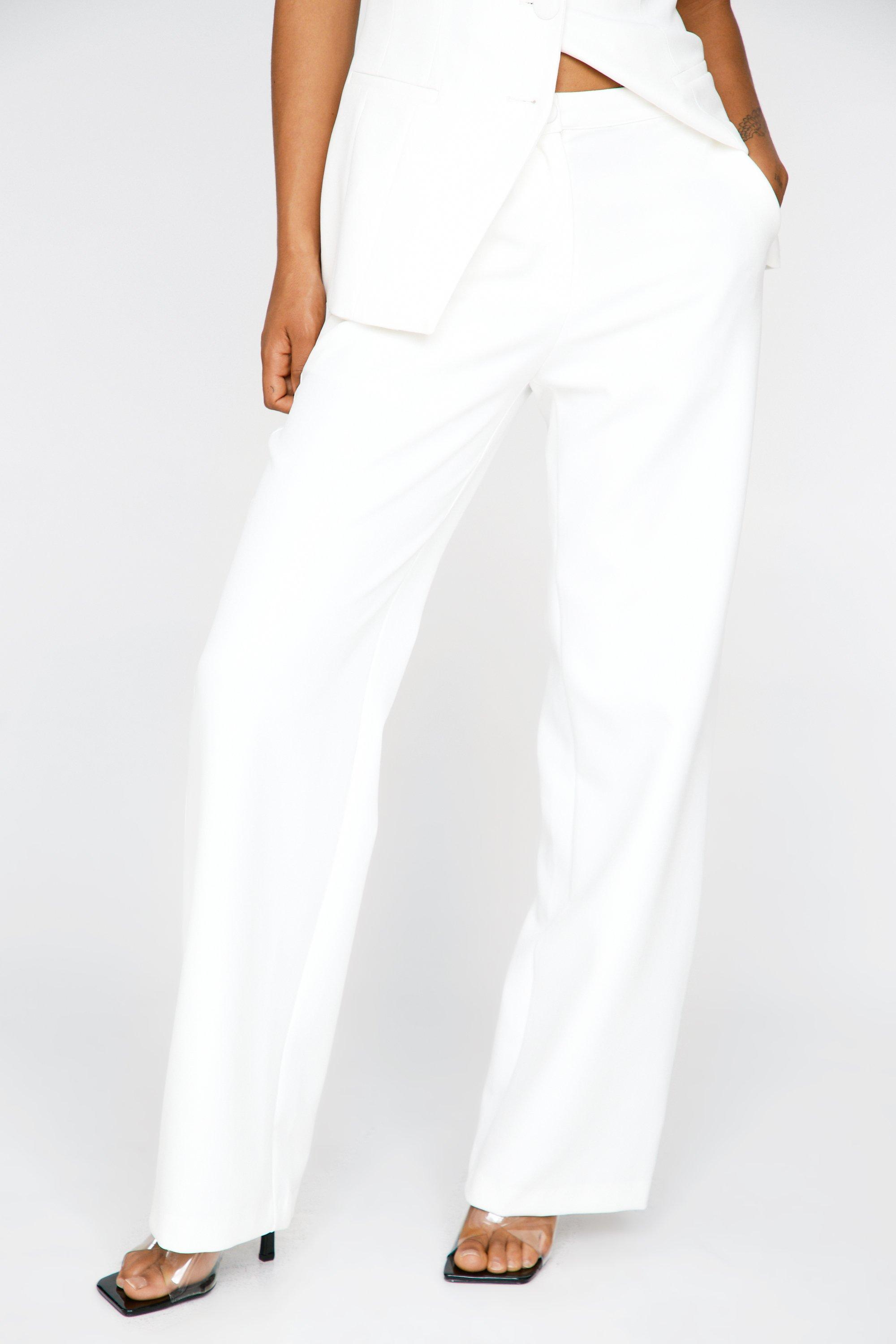 Premium Pearl Trim Tailored Pants