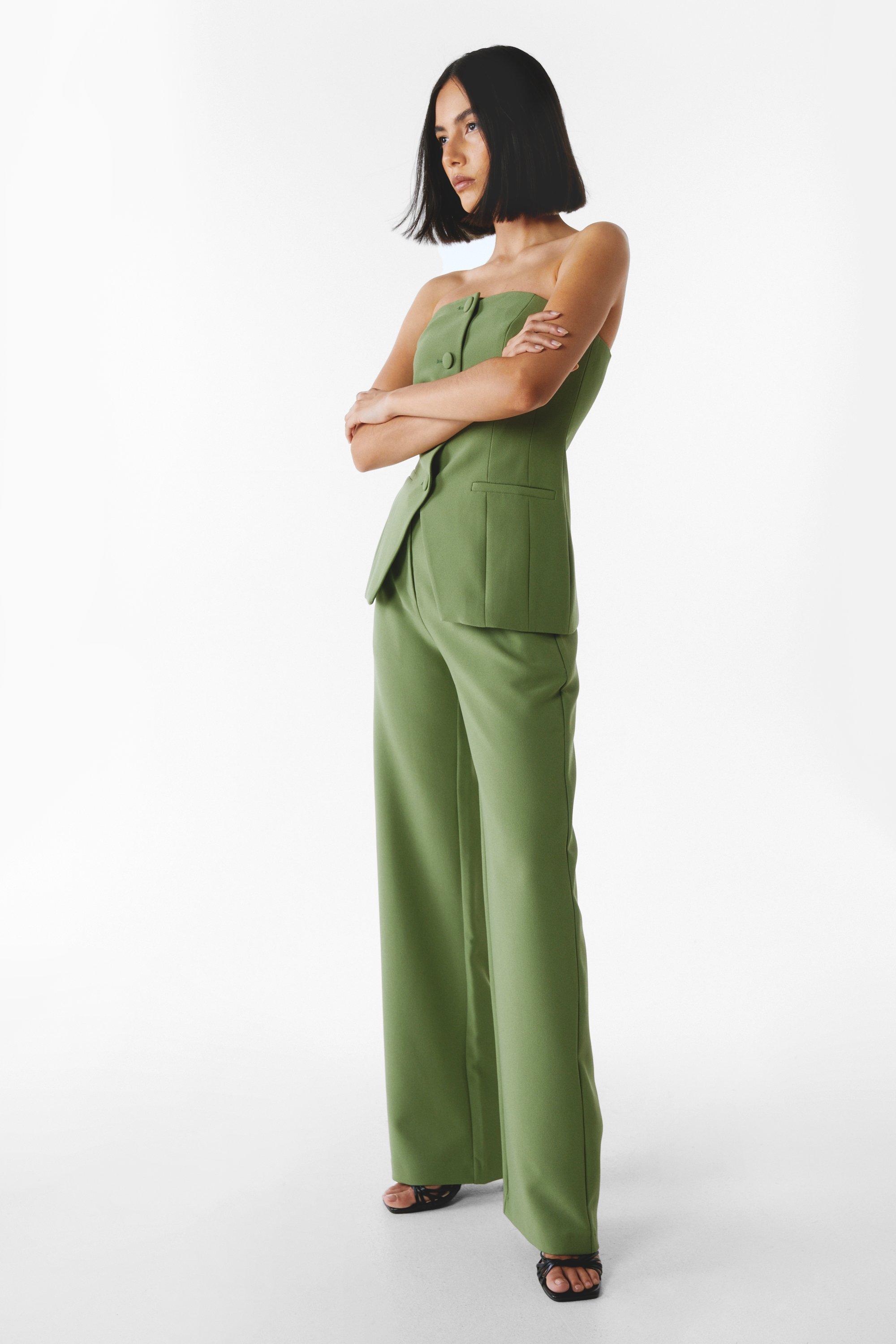 Premium Pearl Trim Tailored Pants