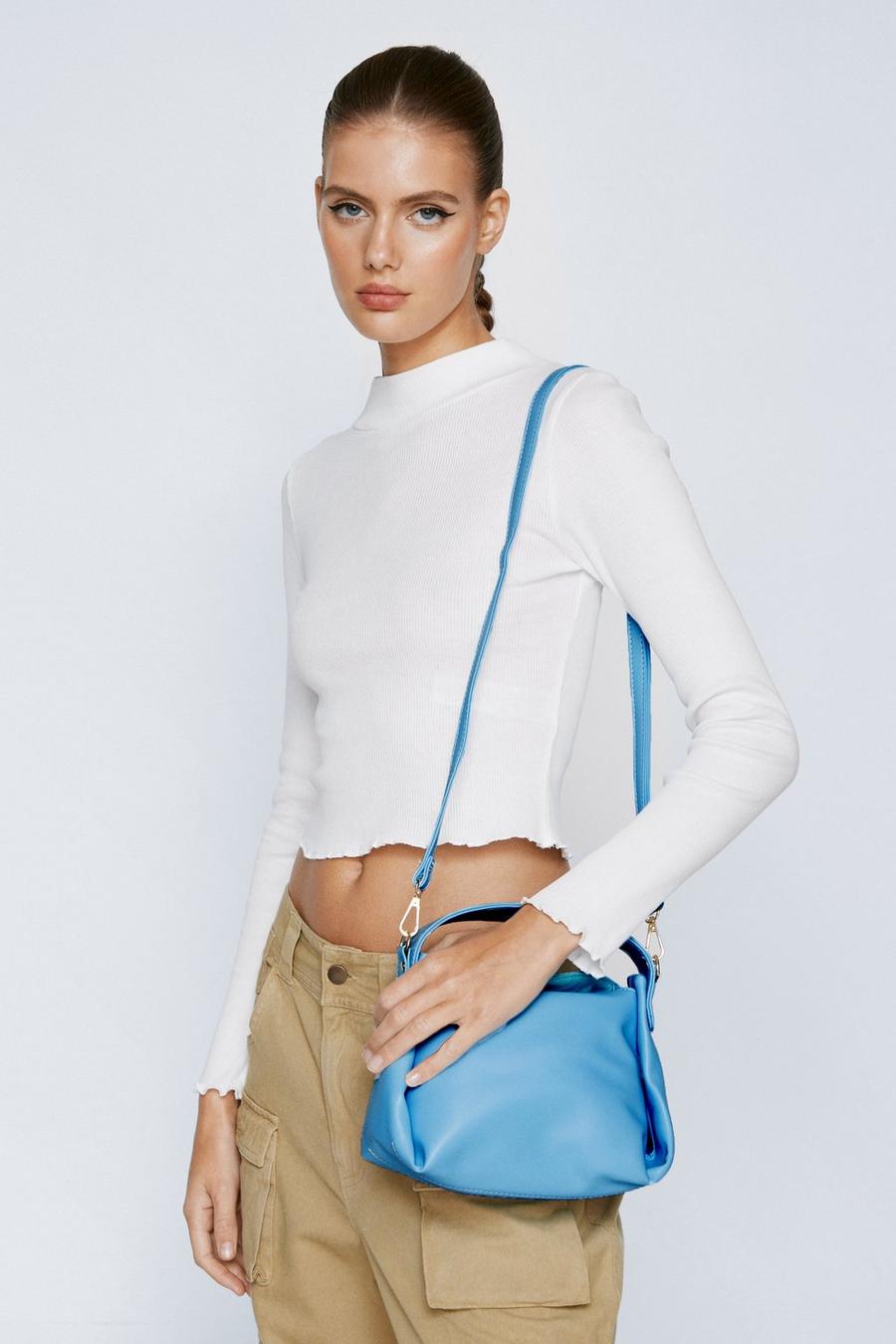 Faux Leather Slouchy Cross Body Bag