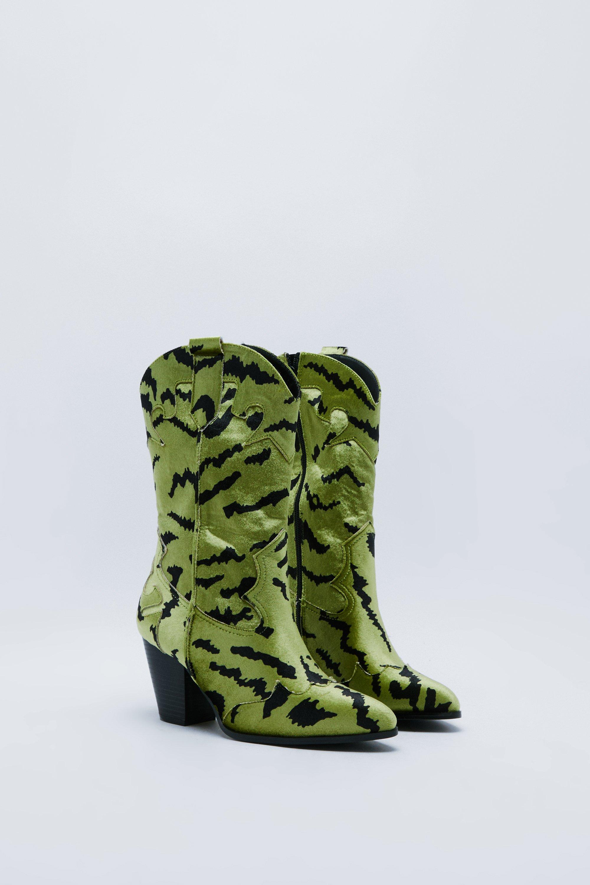 Zara animal clearance print cowboy boots