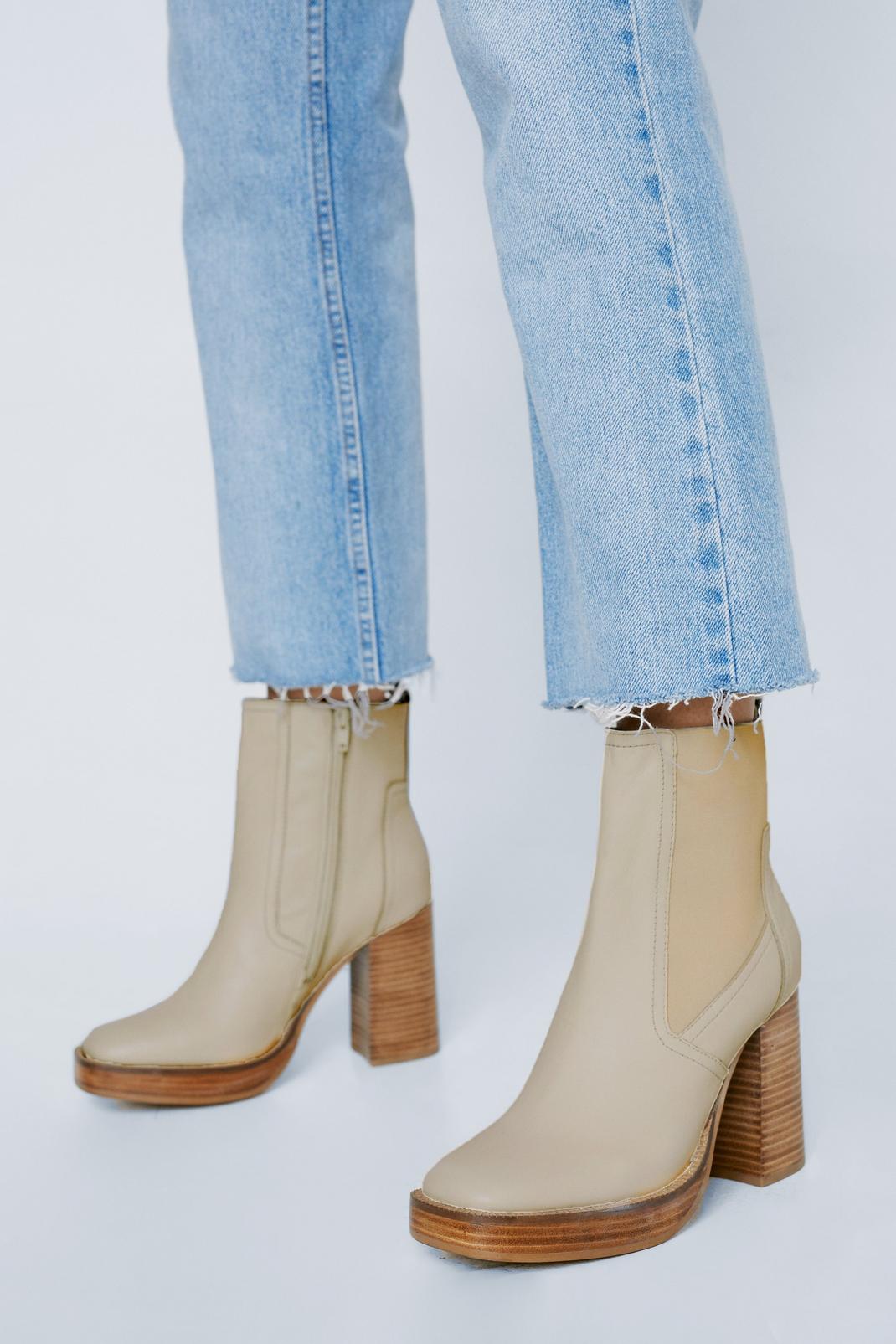strimmel Diktere hugge Premium Leather Platform Chelsea Boots | Nasty Gal
