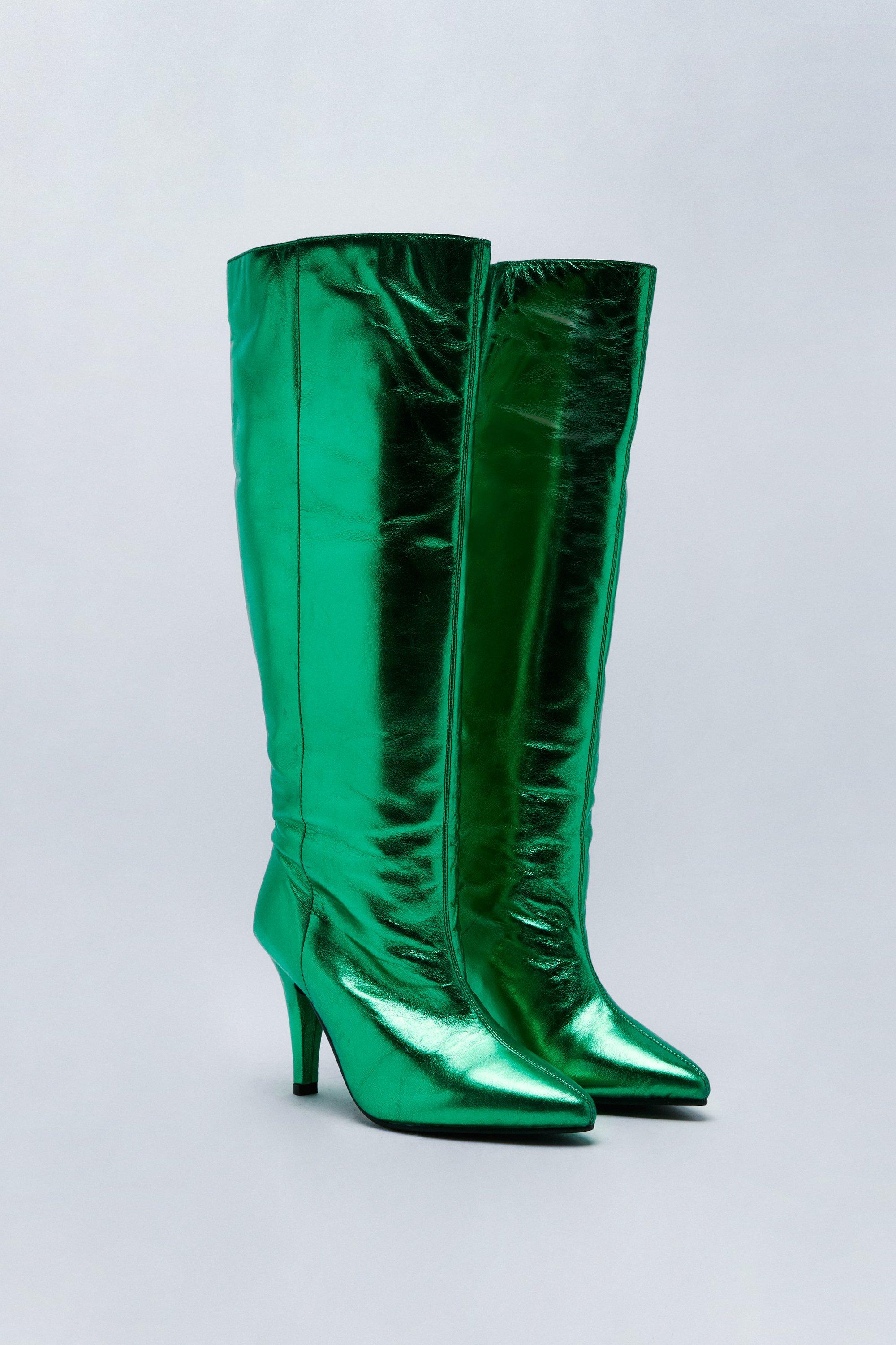 Metallic hotsell green boots