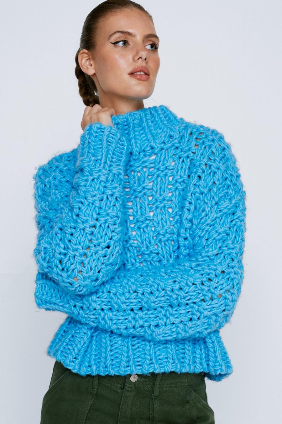 Premium Cable Weave Stitch High Neck Sweater
