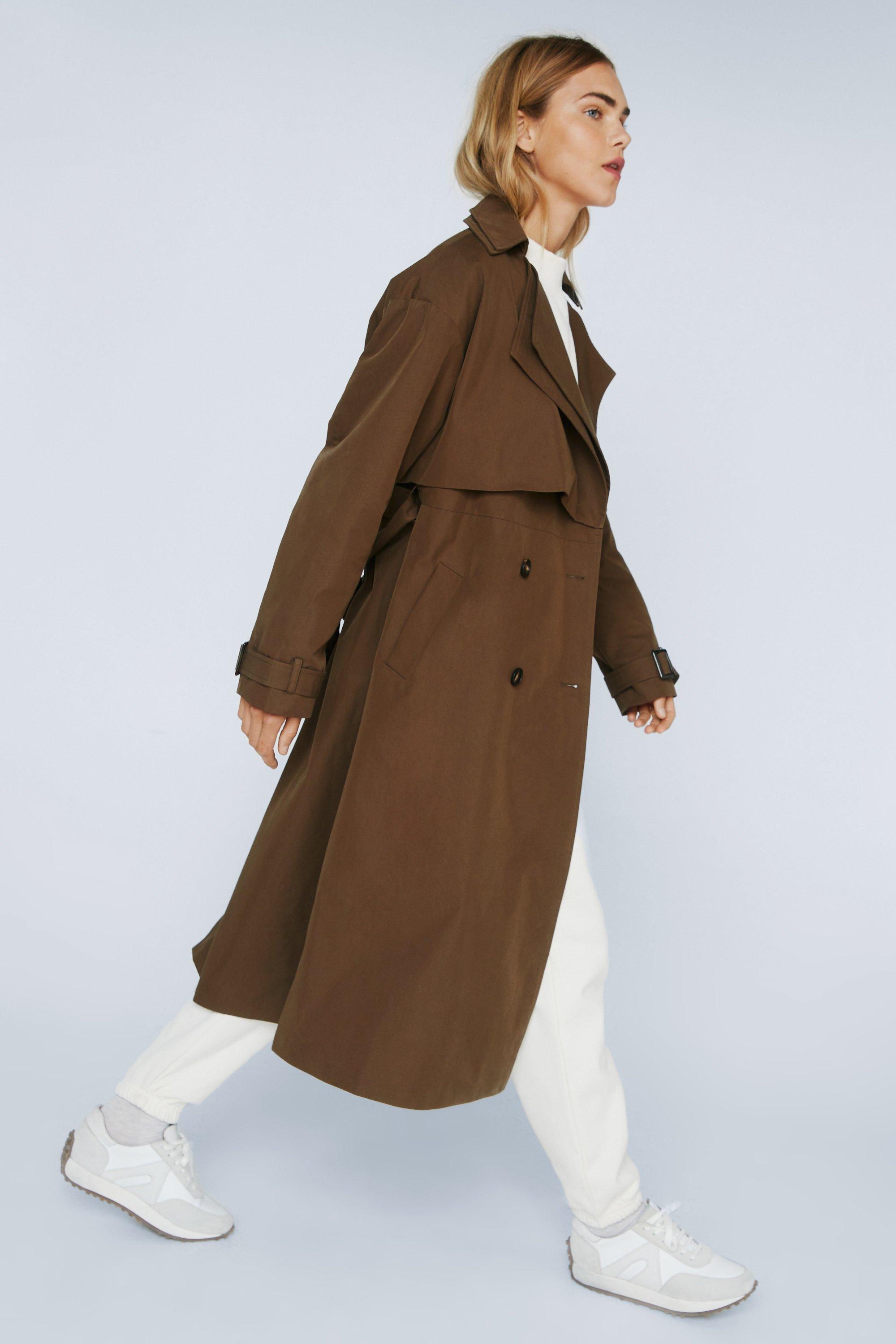 nasty gal two tone trench coat