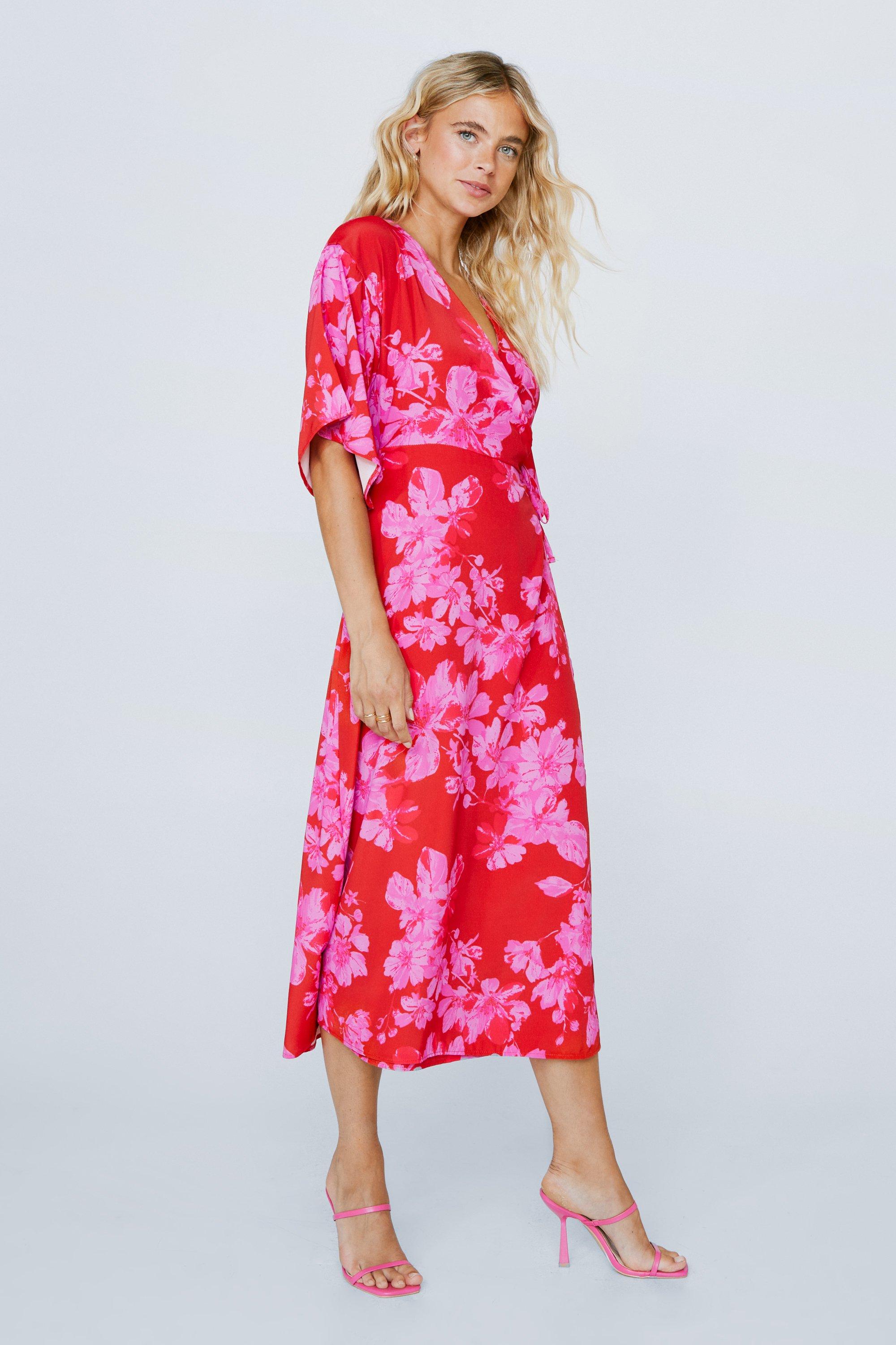 Midi wrap tea on sale dress