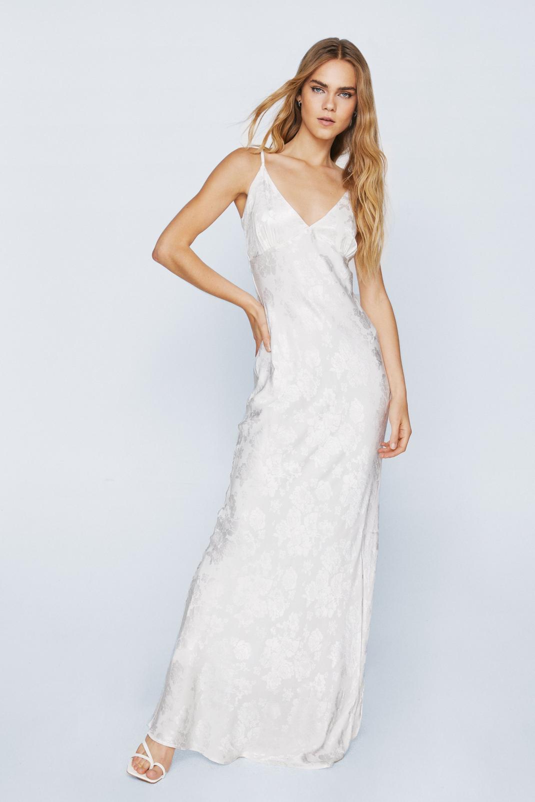 White Slip Dress, Maxi Slip Dress
