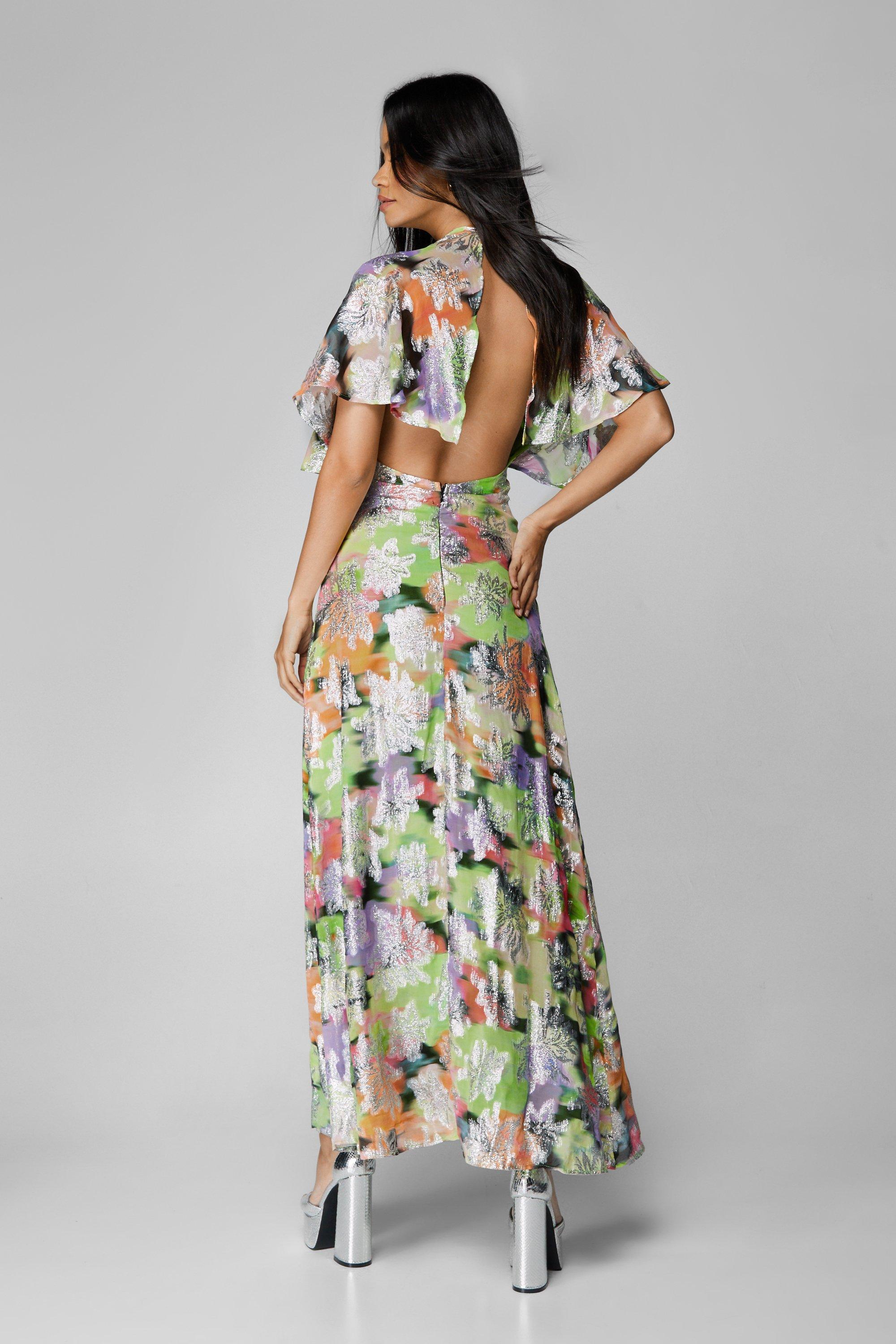 Metallic floral skirt hotsell