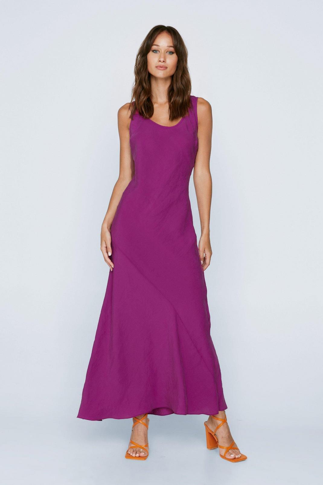 Purple Petite Premium Scoop Neck Maxi Dress image number 1