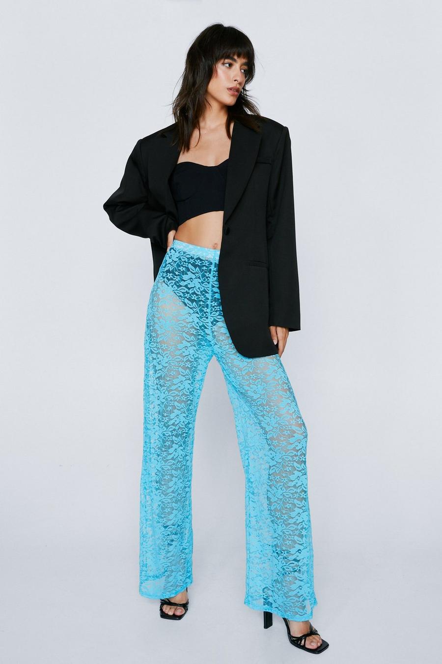 Straight Leg Lace Trousers