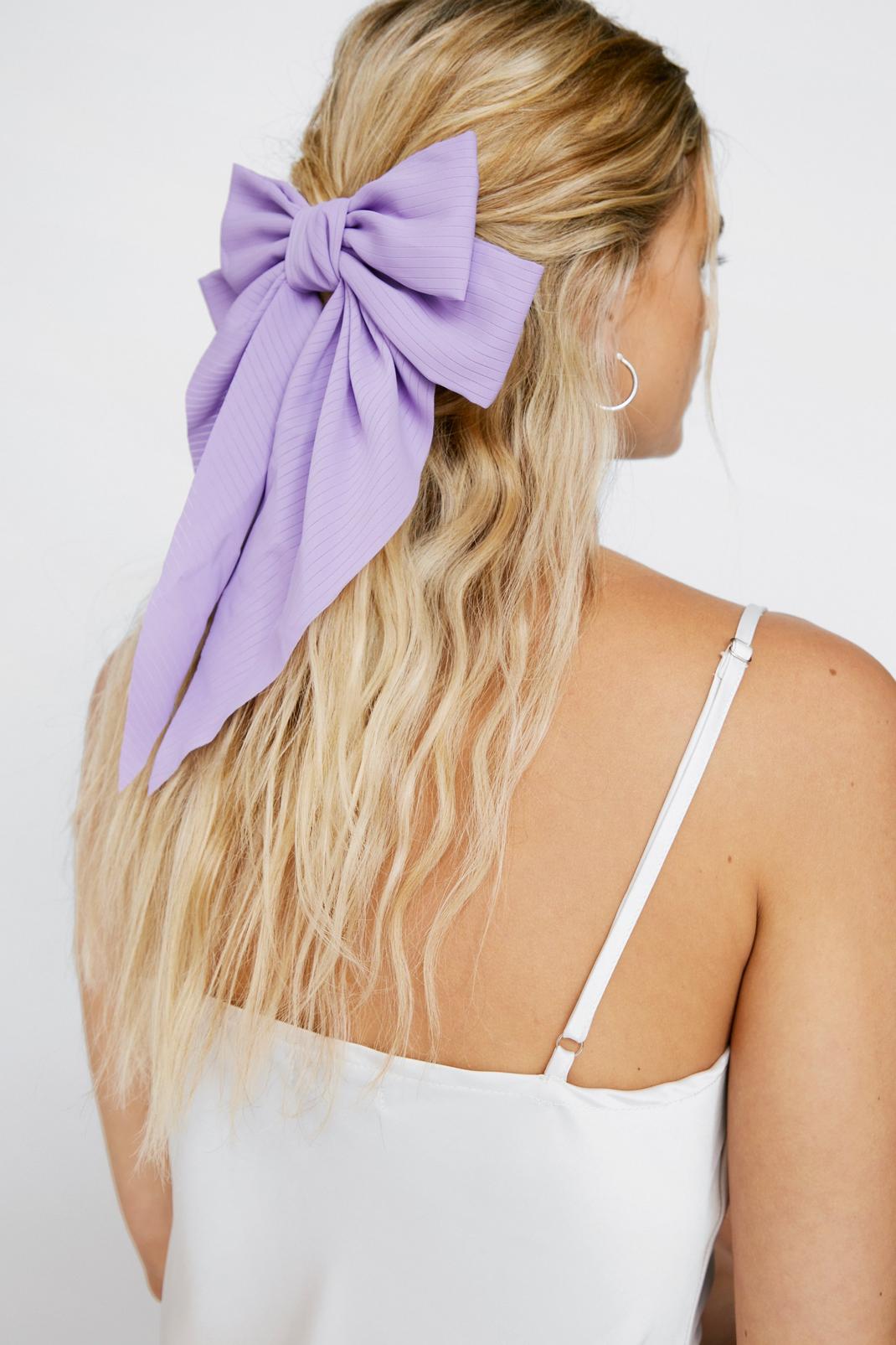 Purple Oversized Hair Bow image number 1