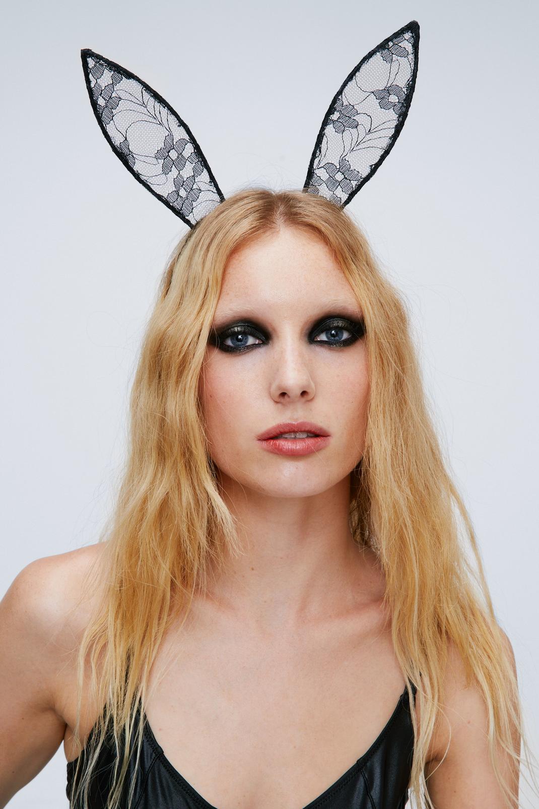 Black Lace Bunny Ears image number 1