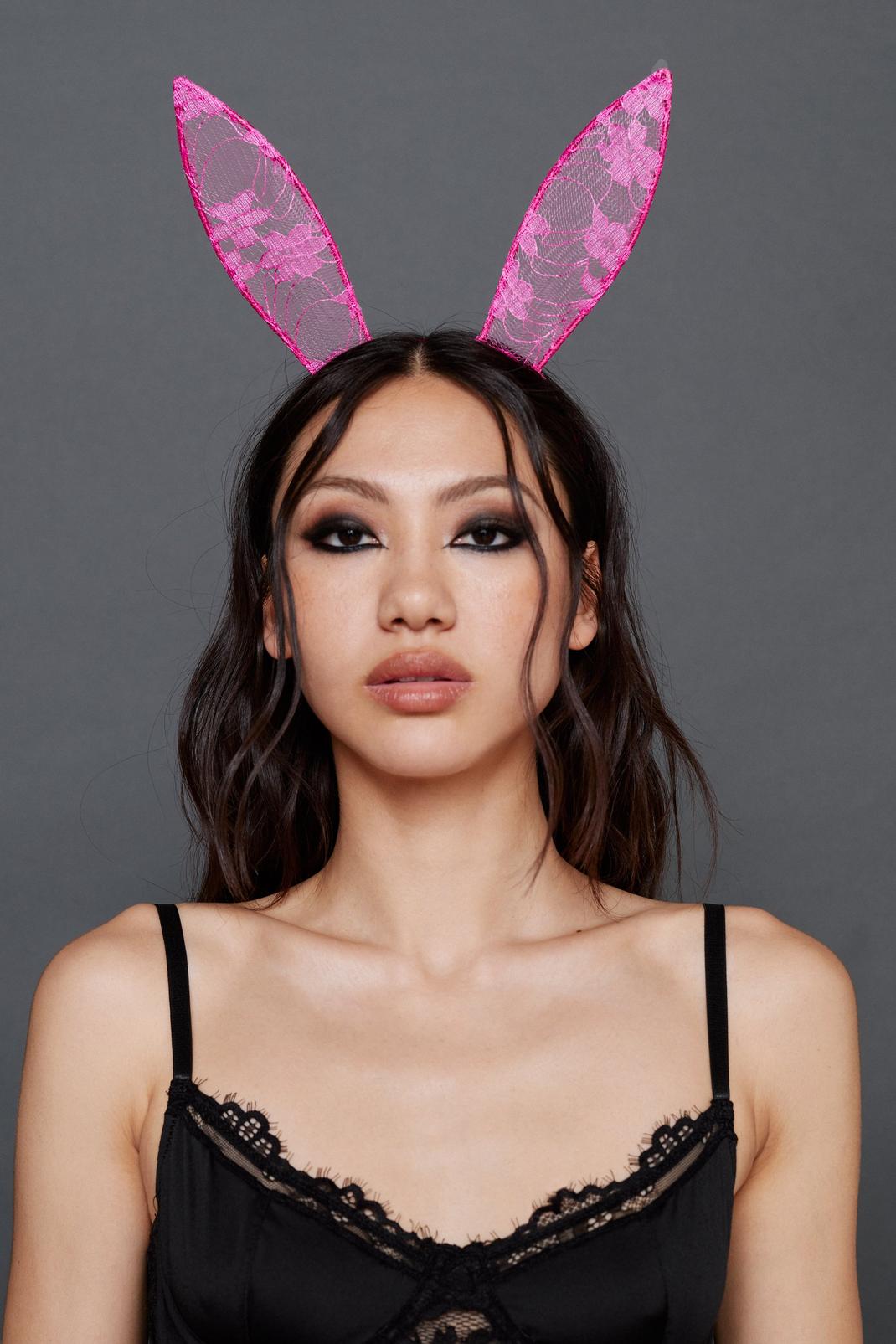 Pink Lace Bunny Ears image number 1
