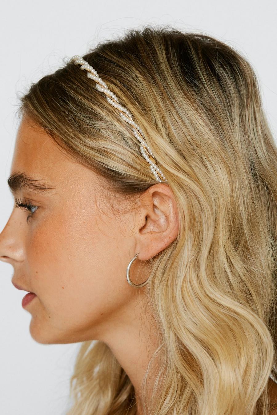 Twisted Pearl Embellished Headband