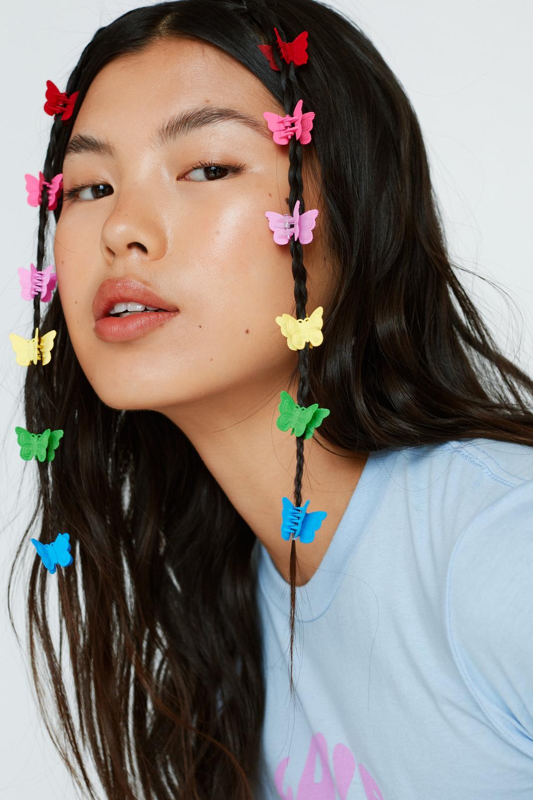Multicolor Butterfly Hair Clips 12 Pack | Nasty Gal