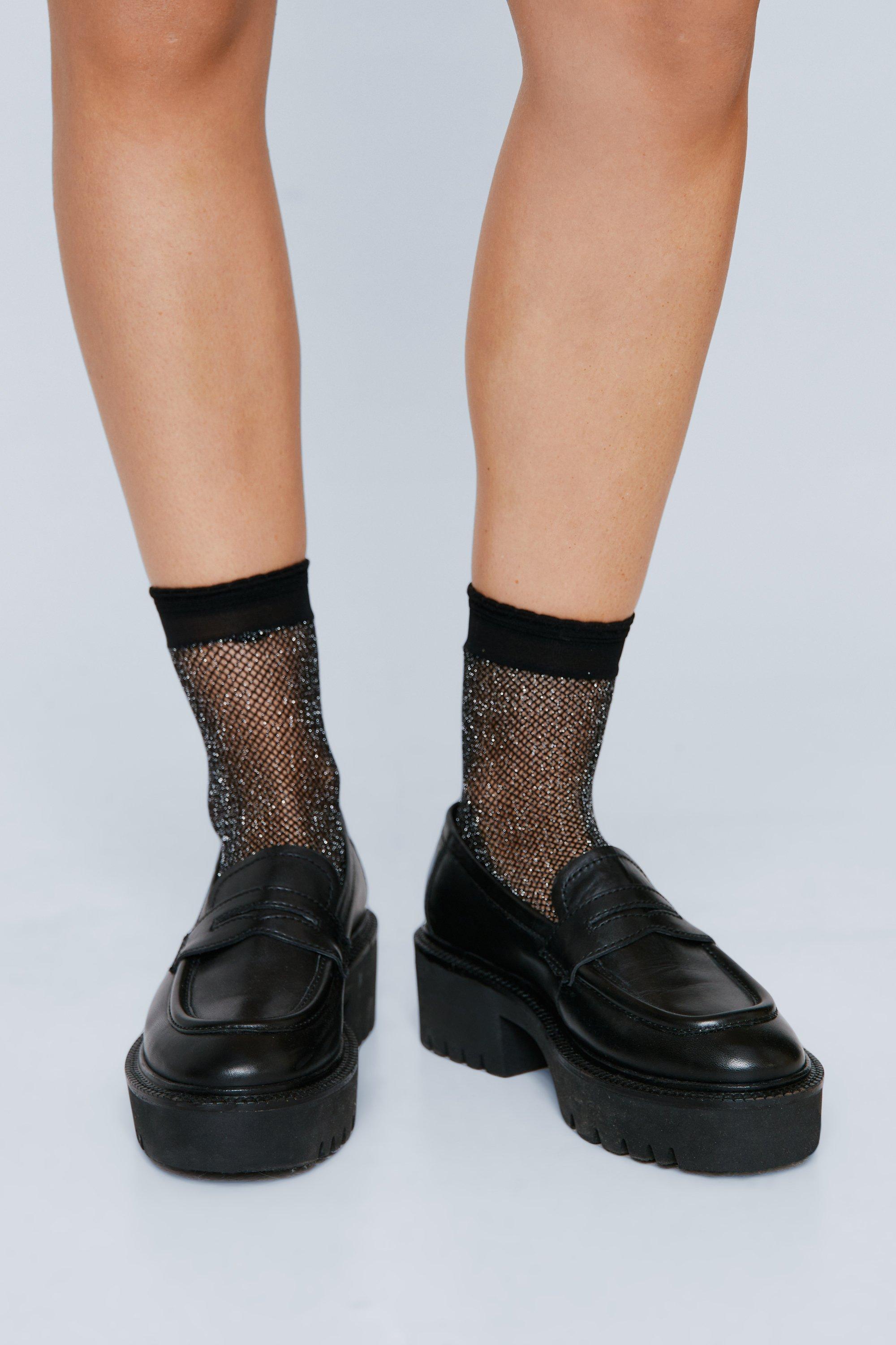 Glitter Fishnet Socks Nasty Gal