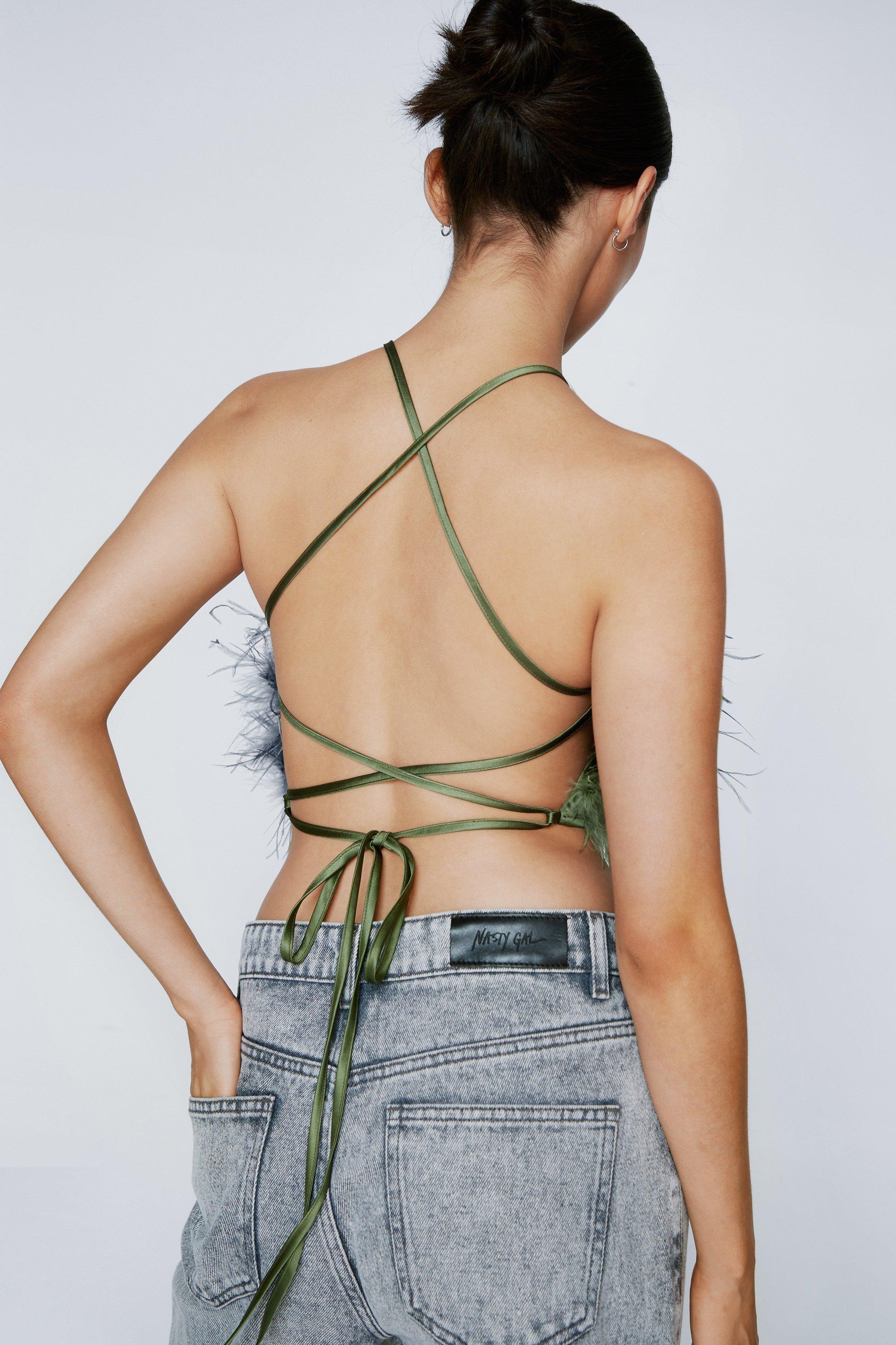 Lace up hot sale back top