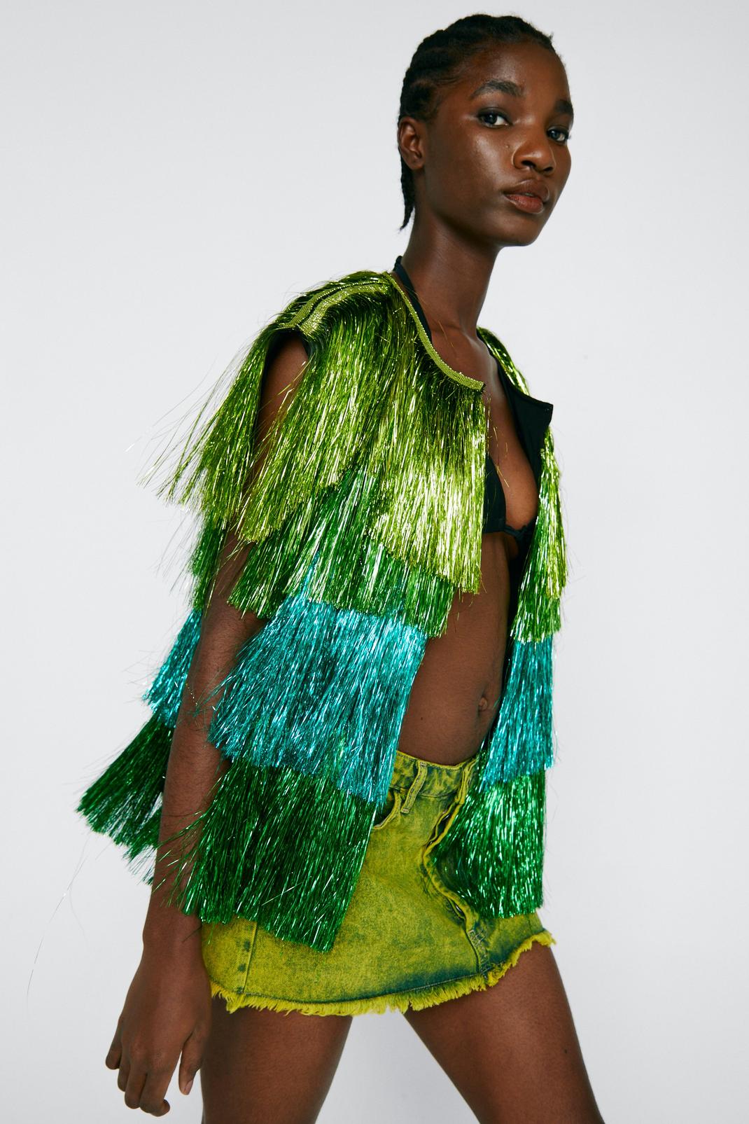 Tinsel Festival Jacket Green Tinsel Festival Jacket Green