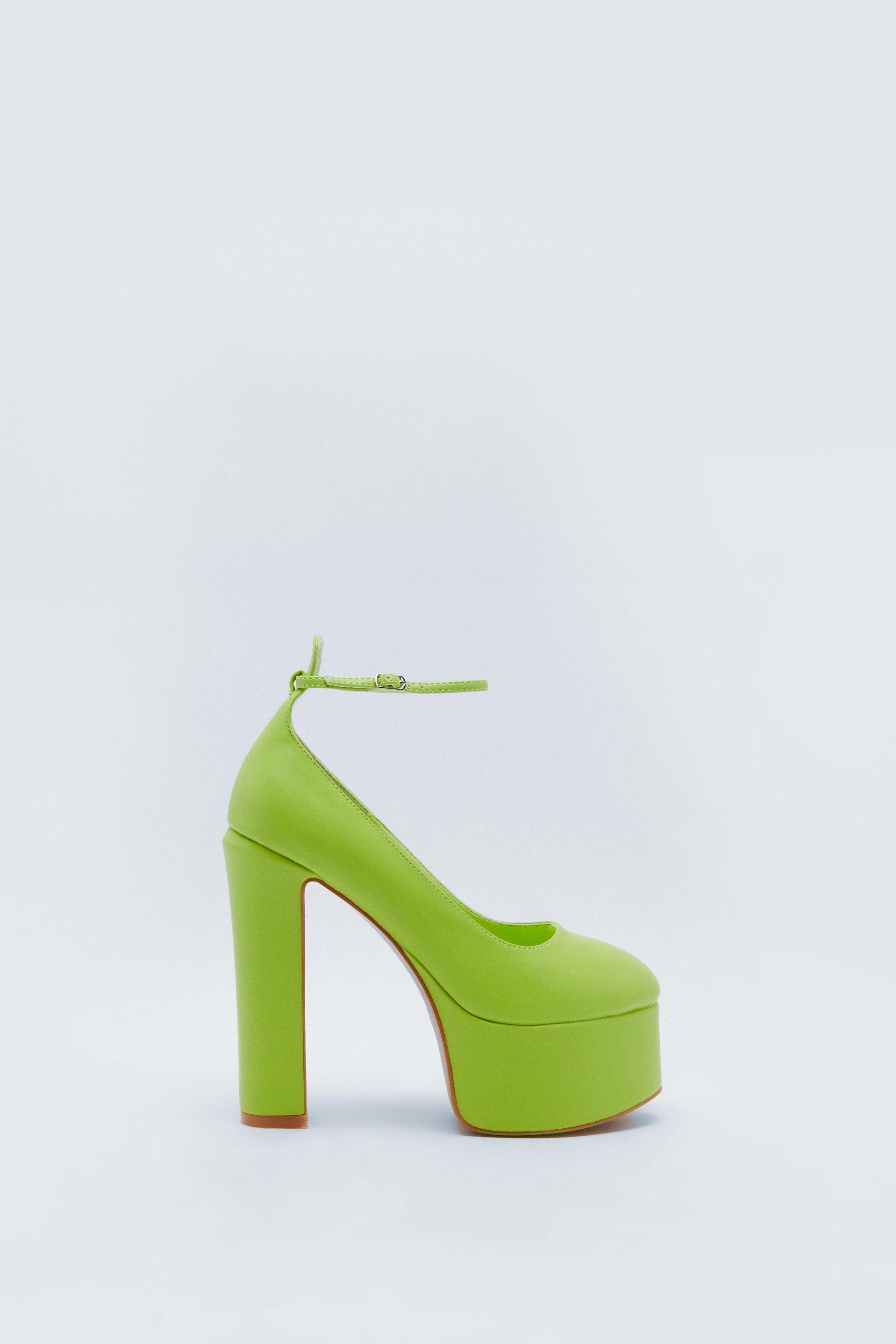 Neon hot sale chunky heels