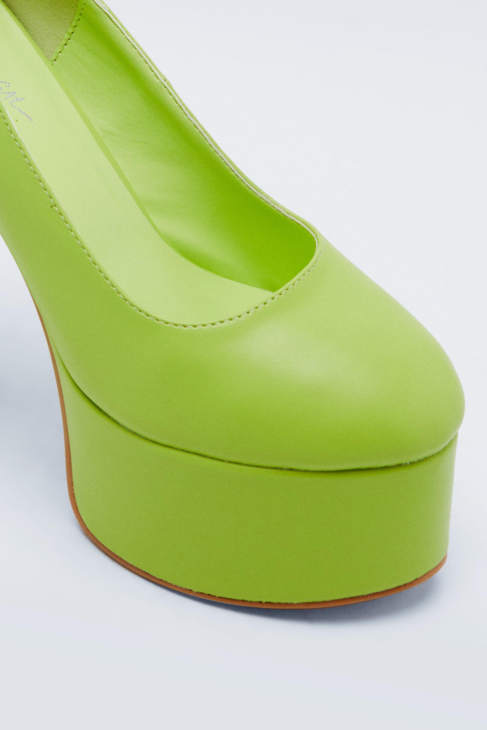 Lime green platform on sale heels