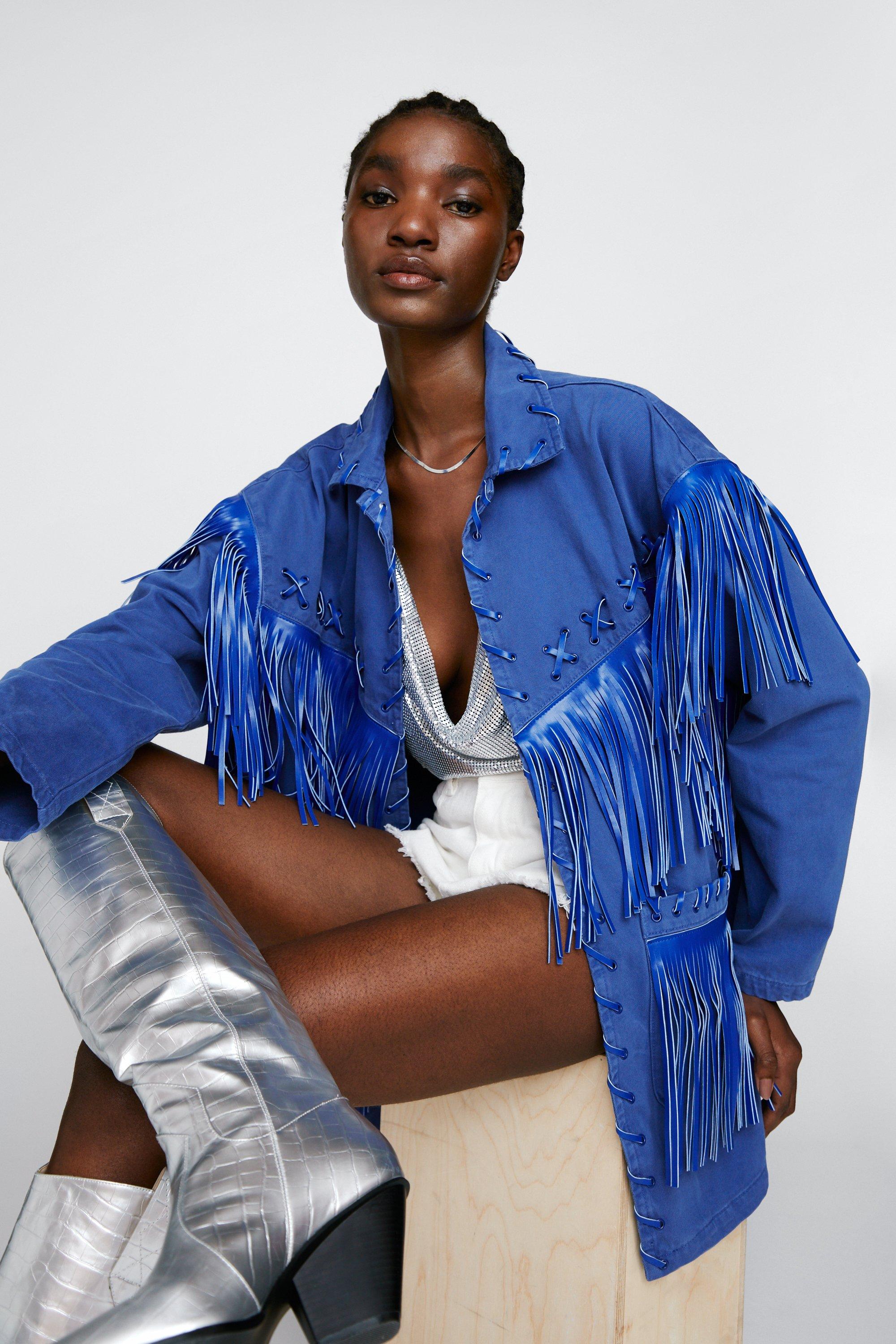 Jean 2024 jacket fringe