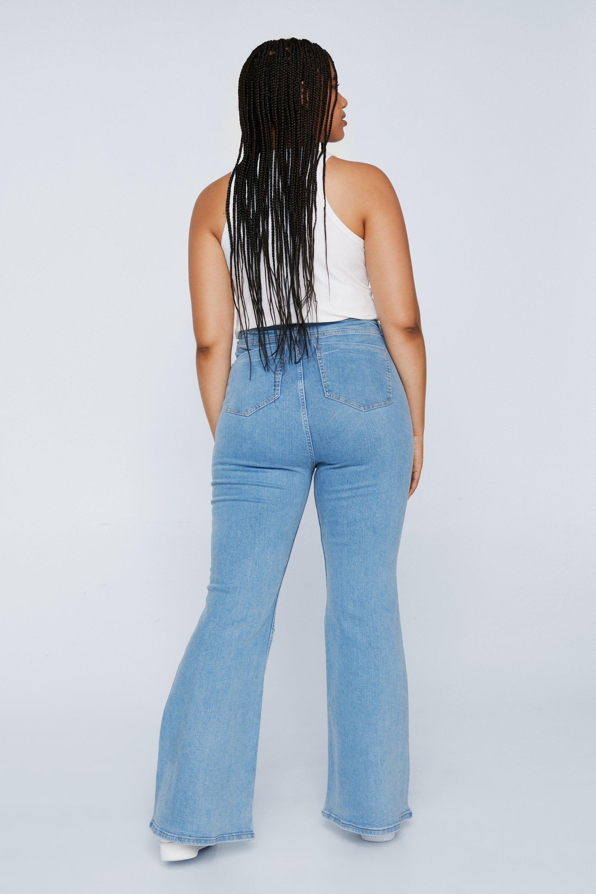 Waist-Match™ Relaxed Flared Jeans In Plus Size - Genesis Blue
