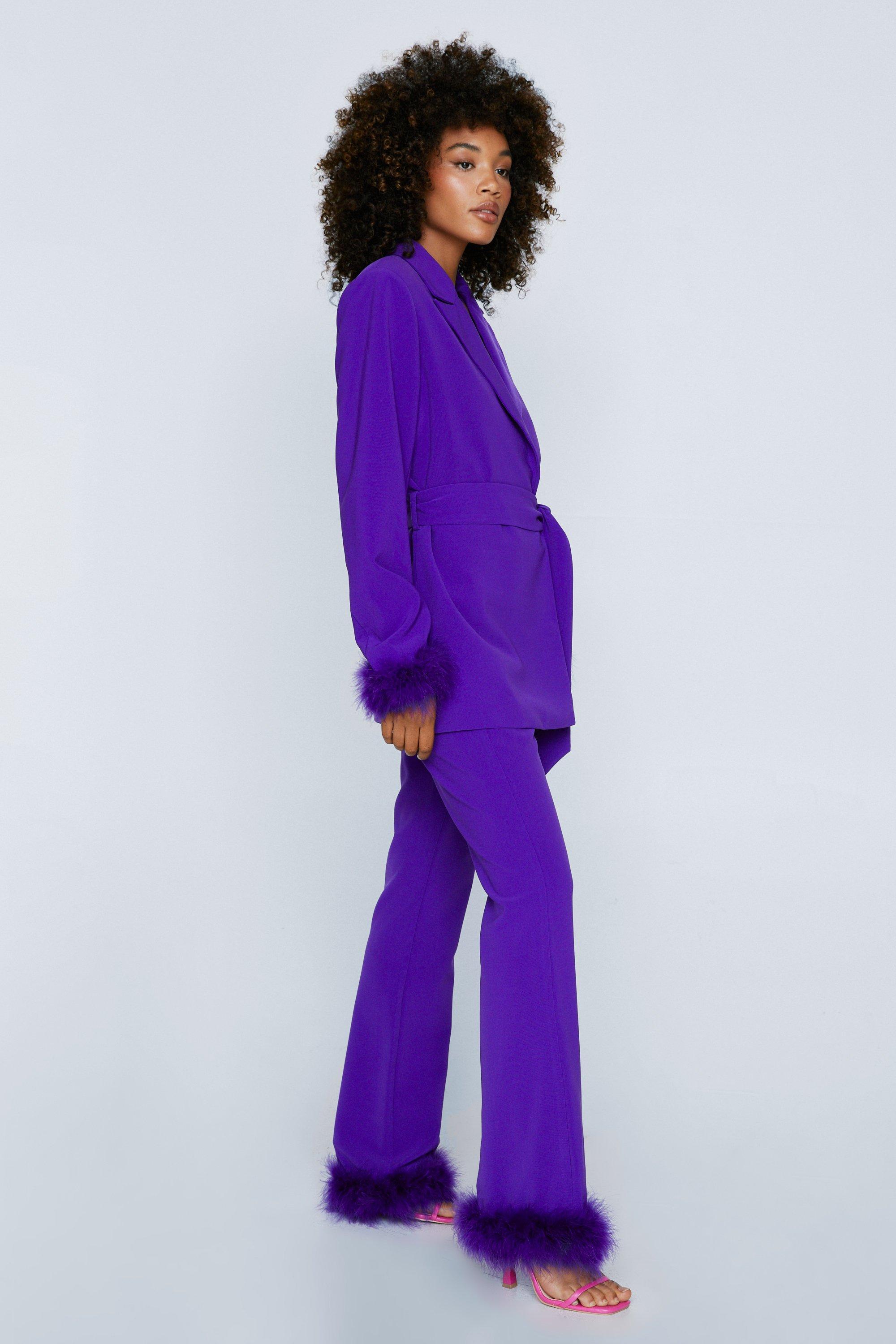 Purple 2024 flared trousers