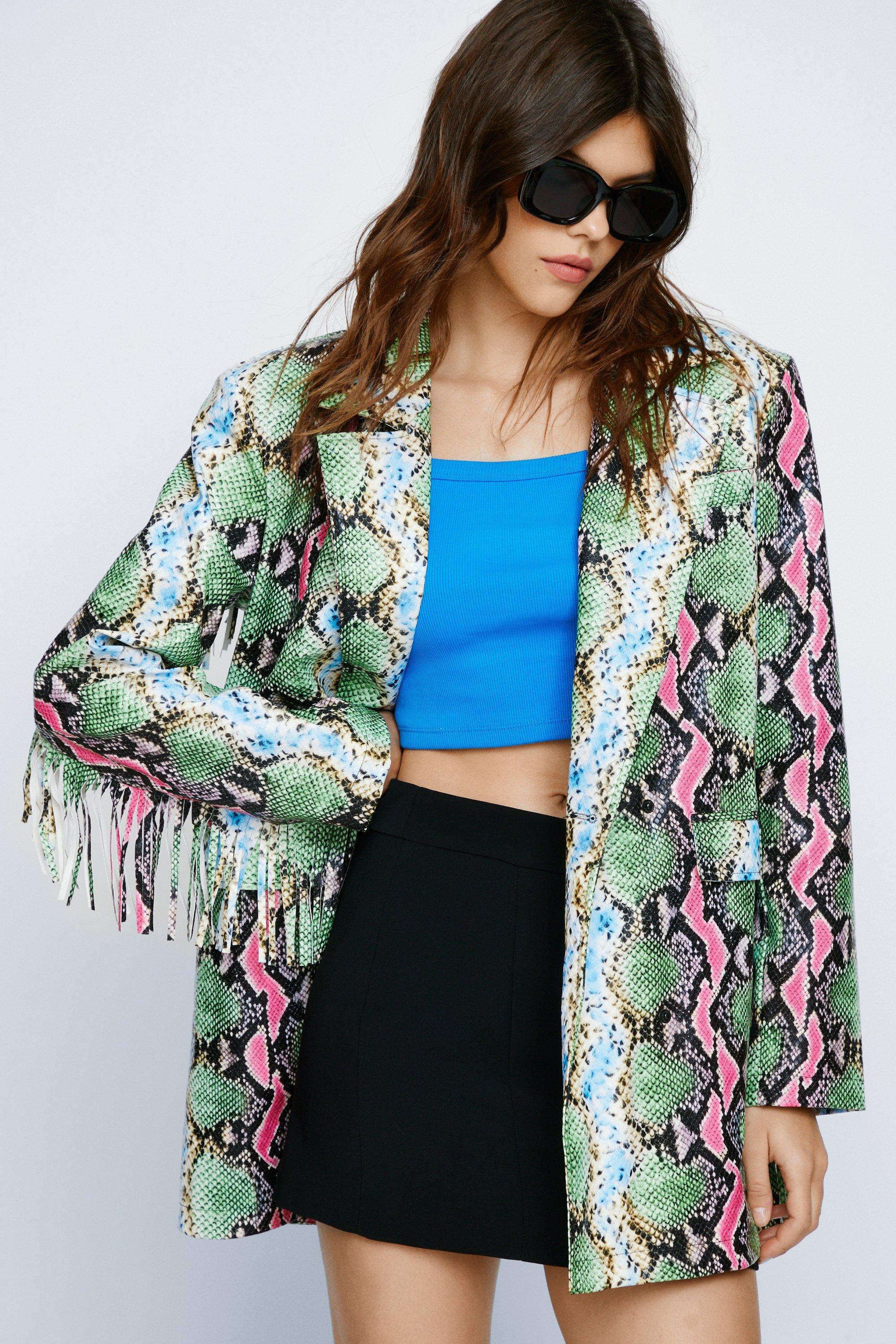 Zara snake print jacket sales