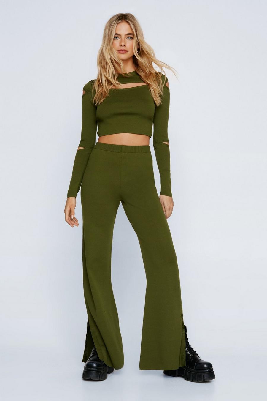 Knitted Flare Trouser Co-ord