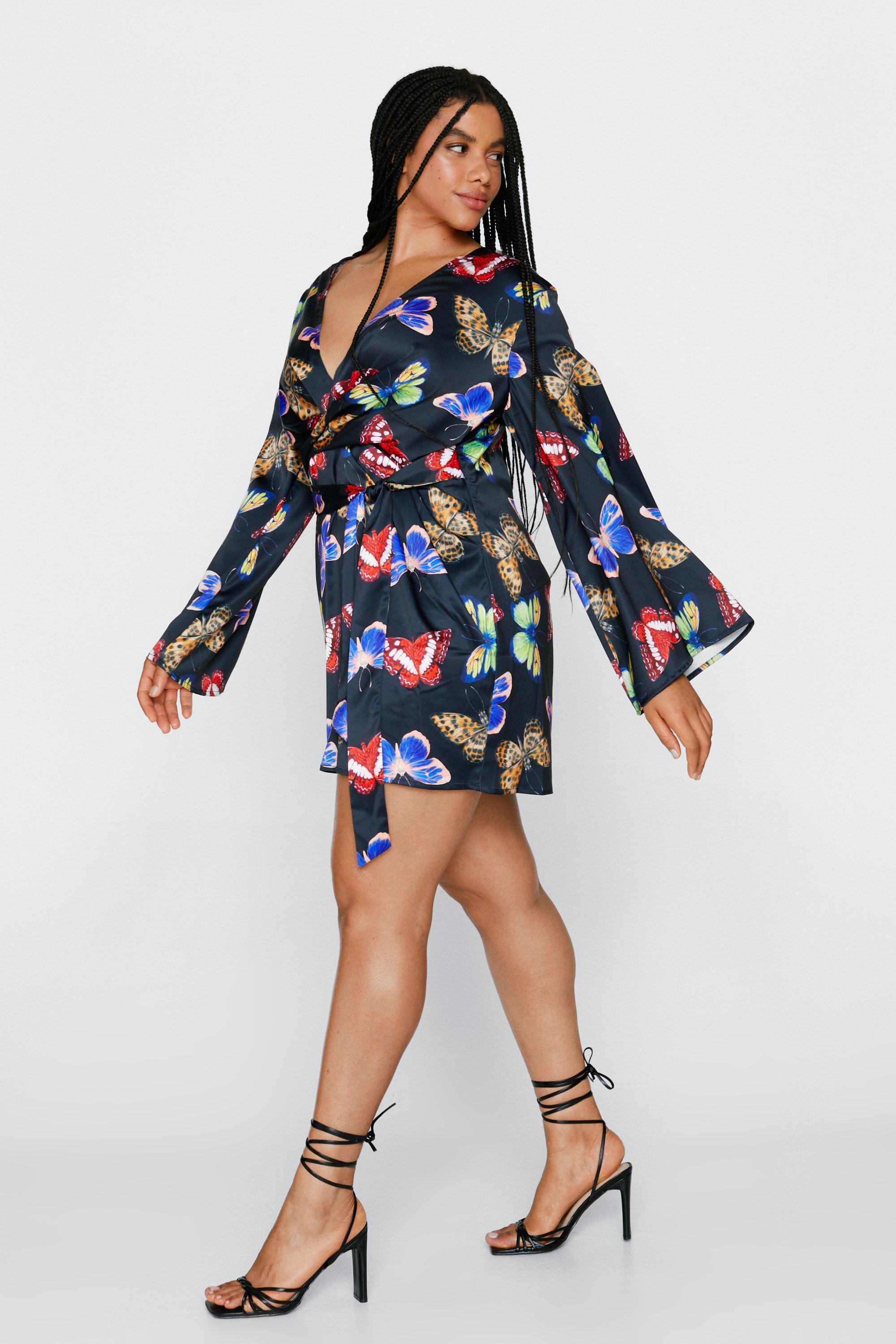 Butterfly long sleeve outlet dress