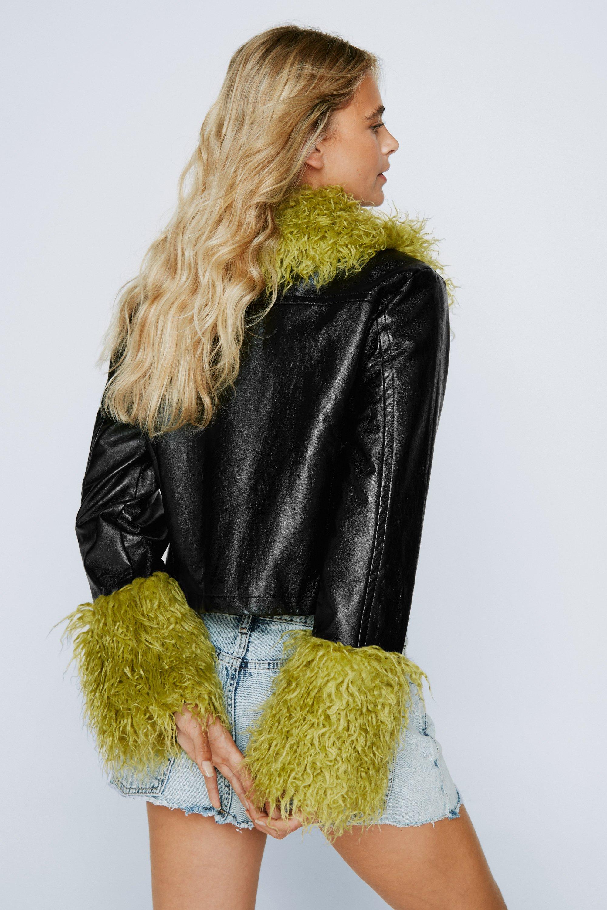 Topshop mongolian clearance jacket