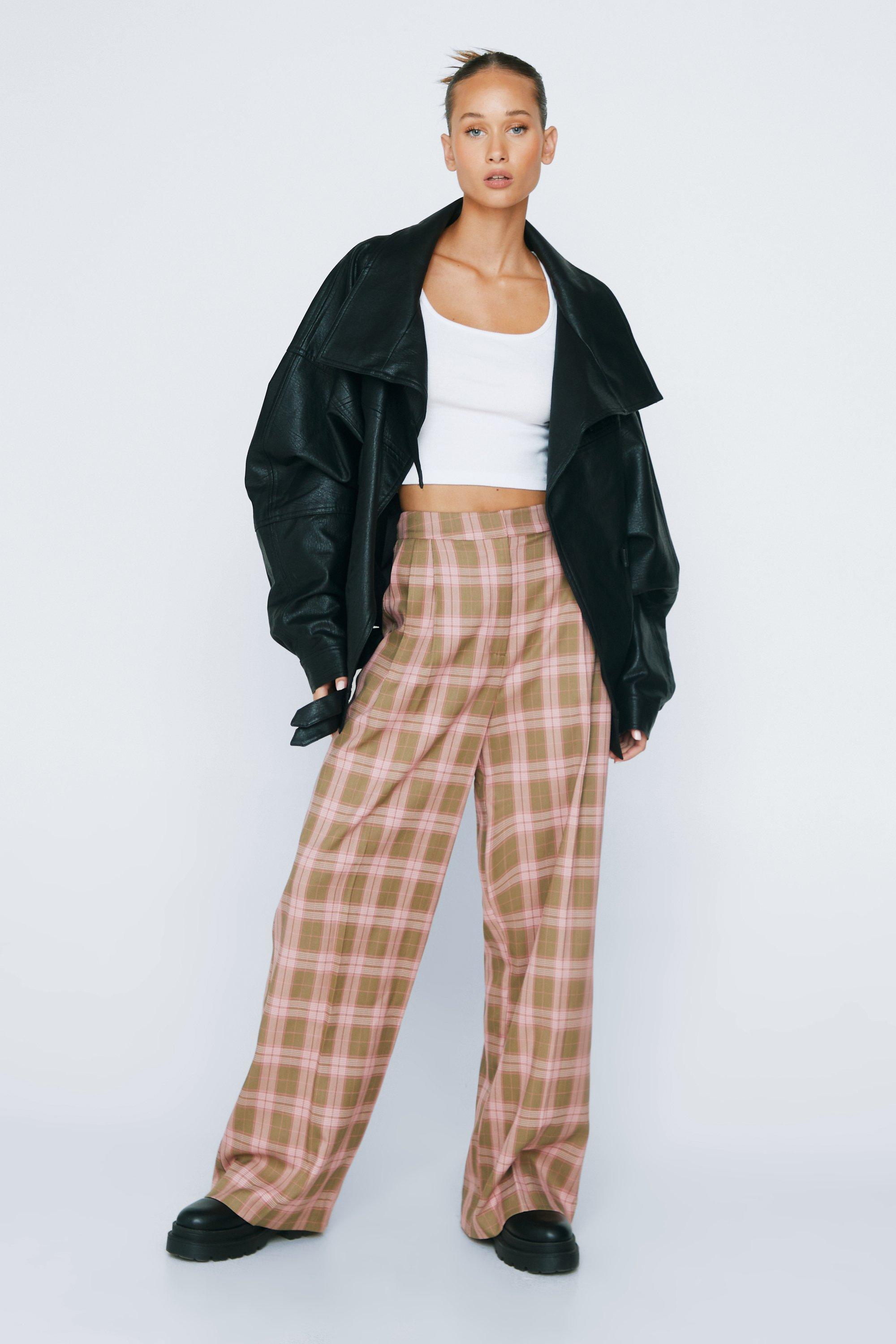 Petite 2024 checked trousers