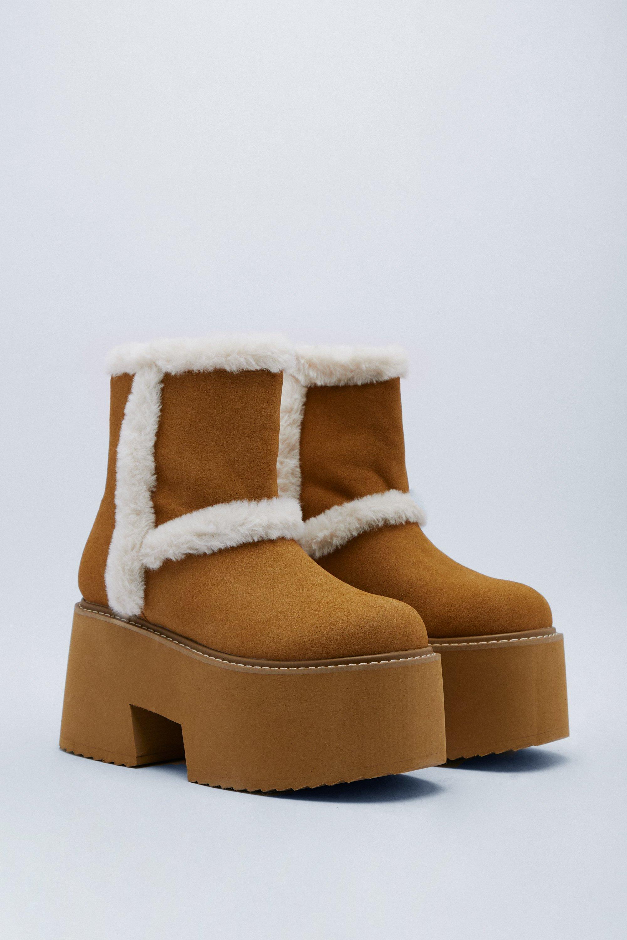 Fake sheepskin outlet boots