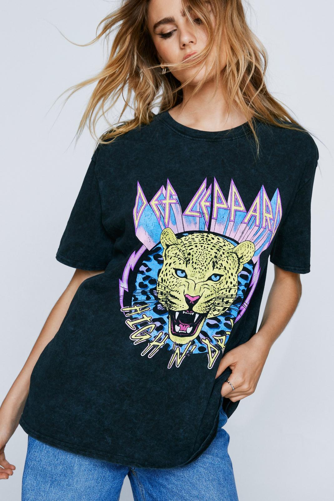 T-shirt imprimé léopard, Charcoal image number 1