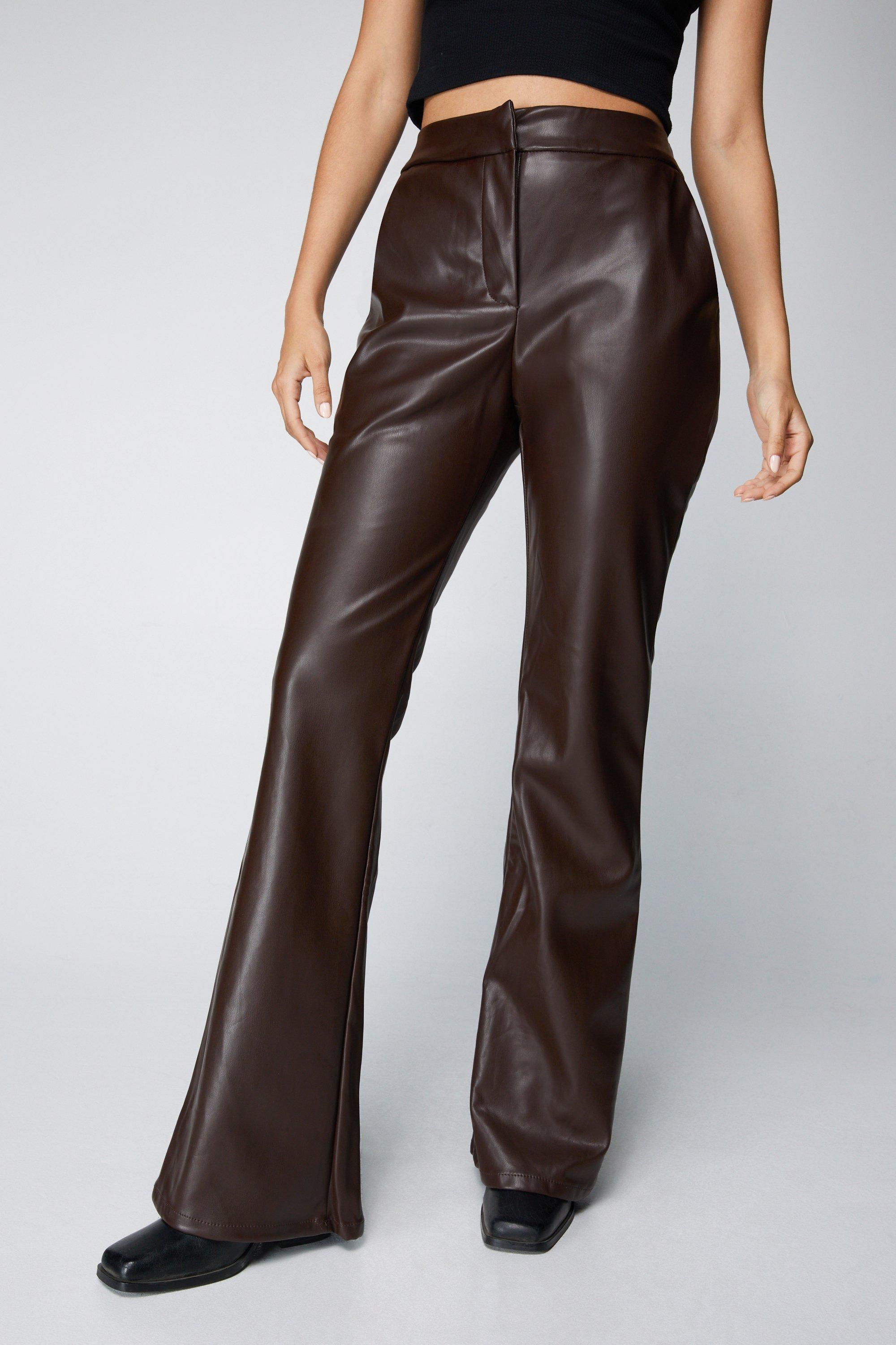 Faux Leather Flares