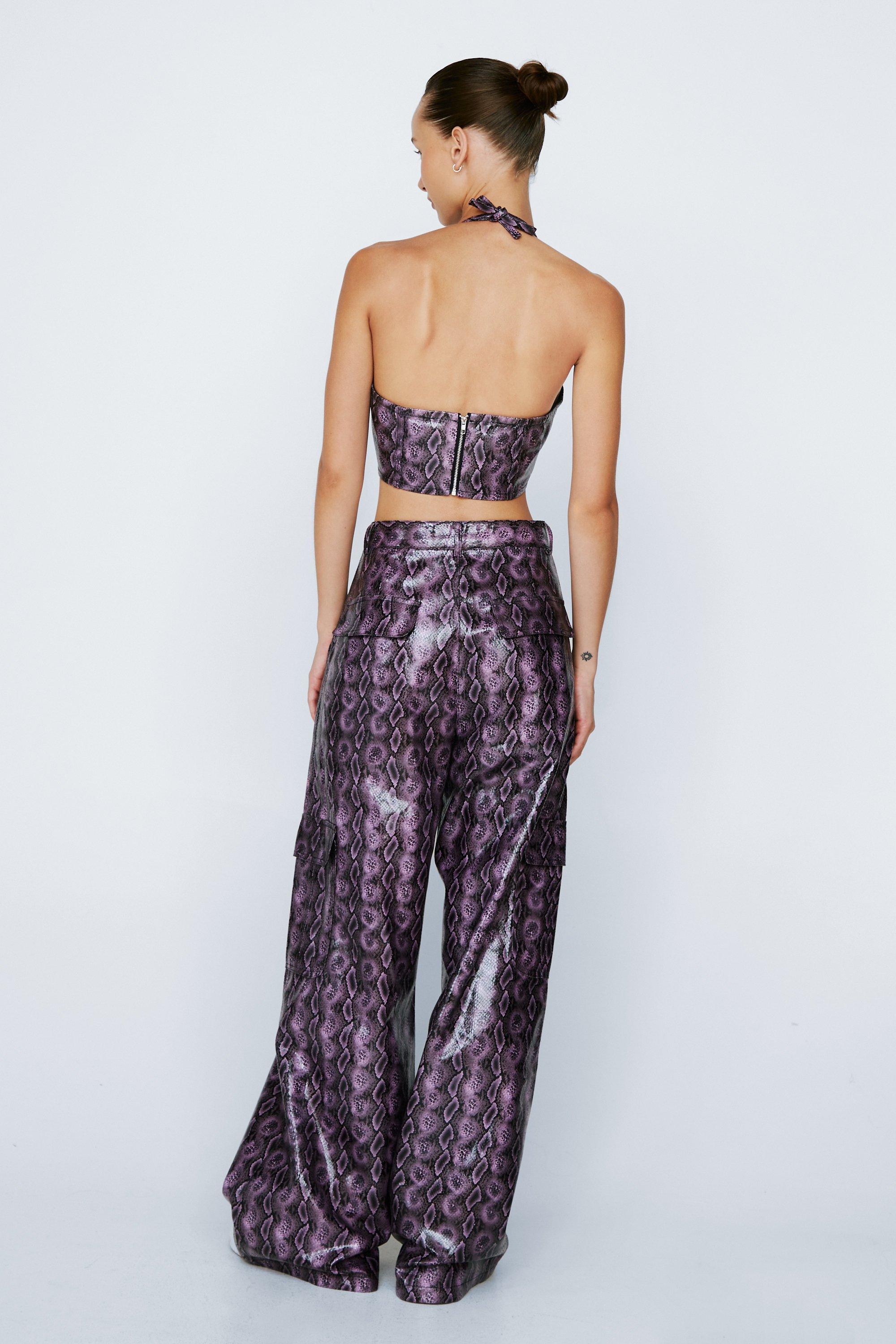 Faux leather best sale snakeskin pants