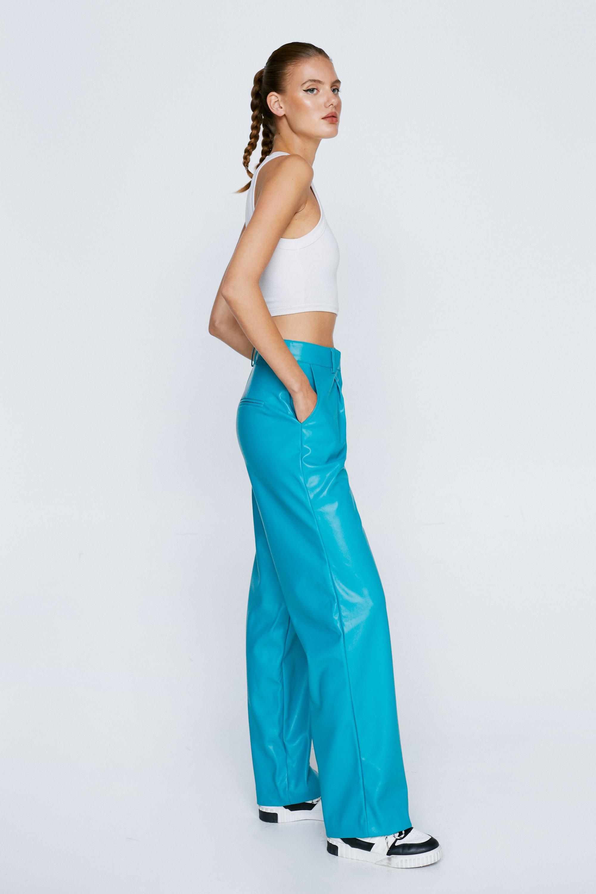 SPANX FAUX LEATHER SLIM STRAIGHT PANT — Turquoise Door Tomball